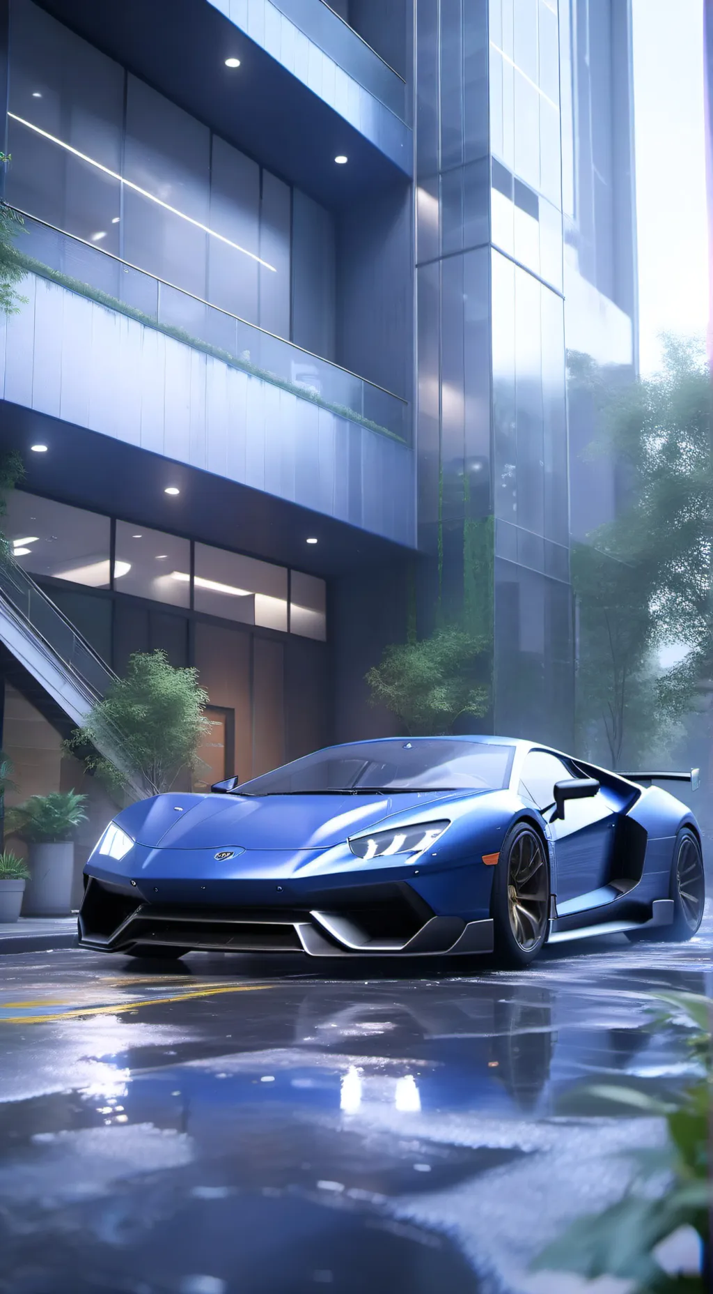 ai character: car crash background