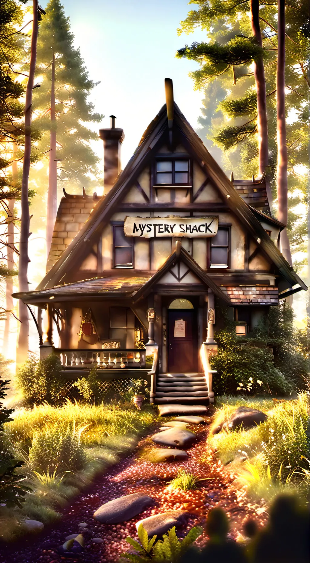 ai character: Gravity falls  background