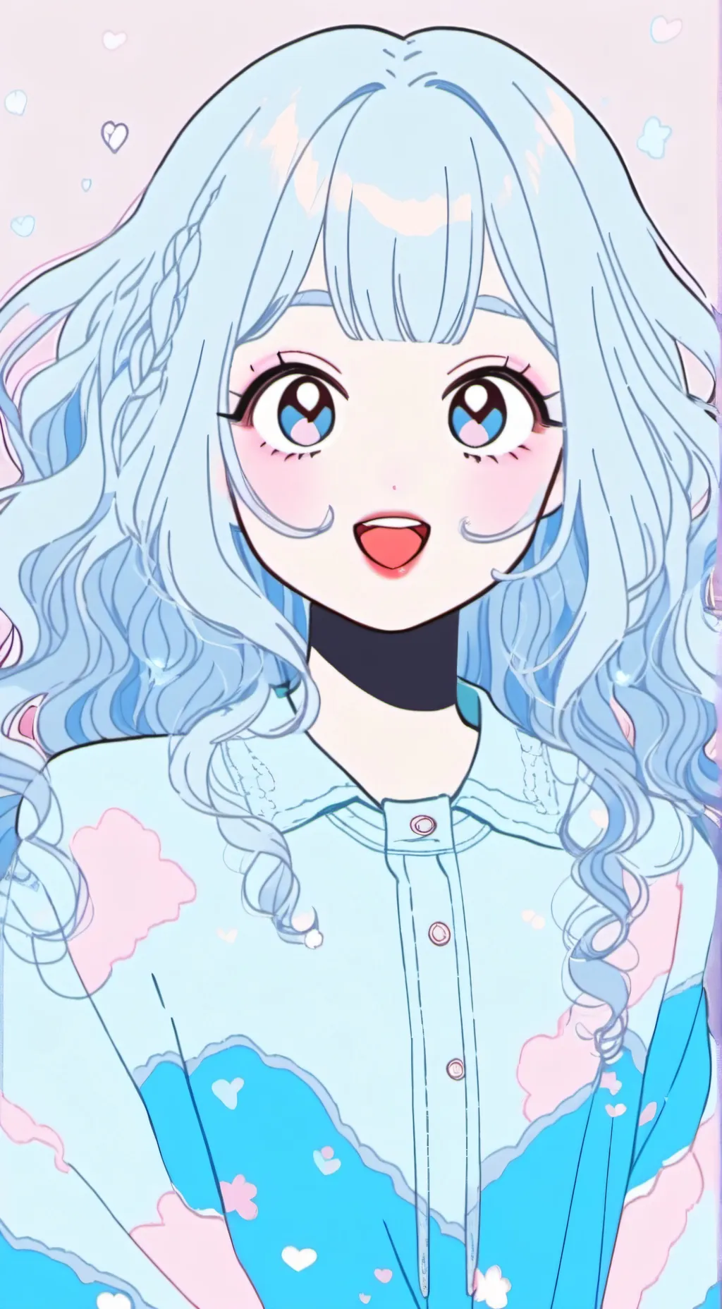 ai character: fukouna girl  background