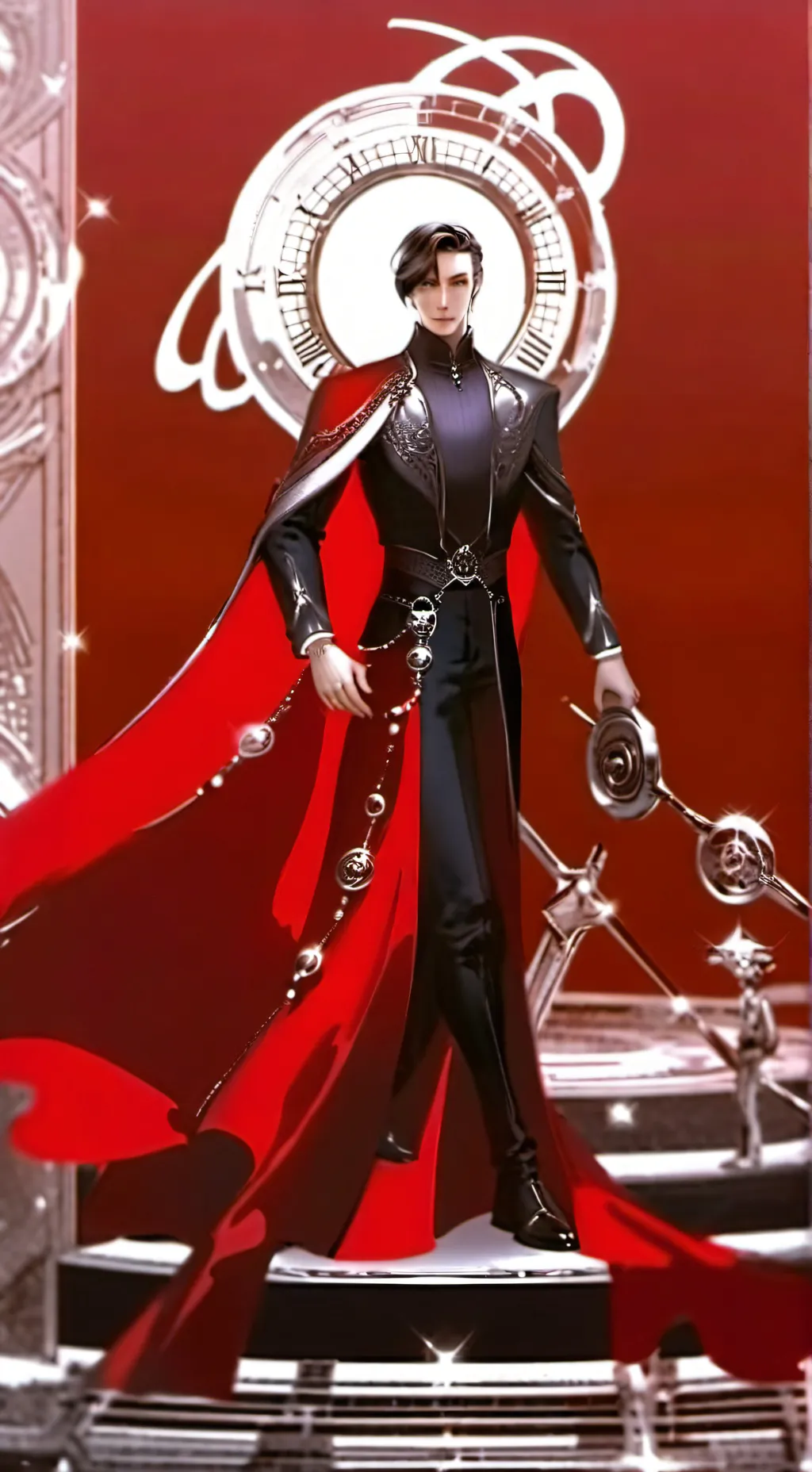 ai character: future clockman background