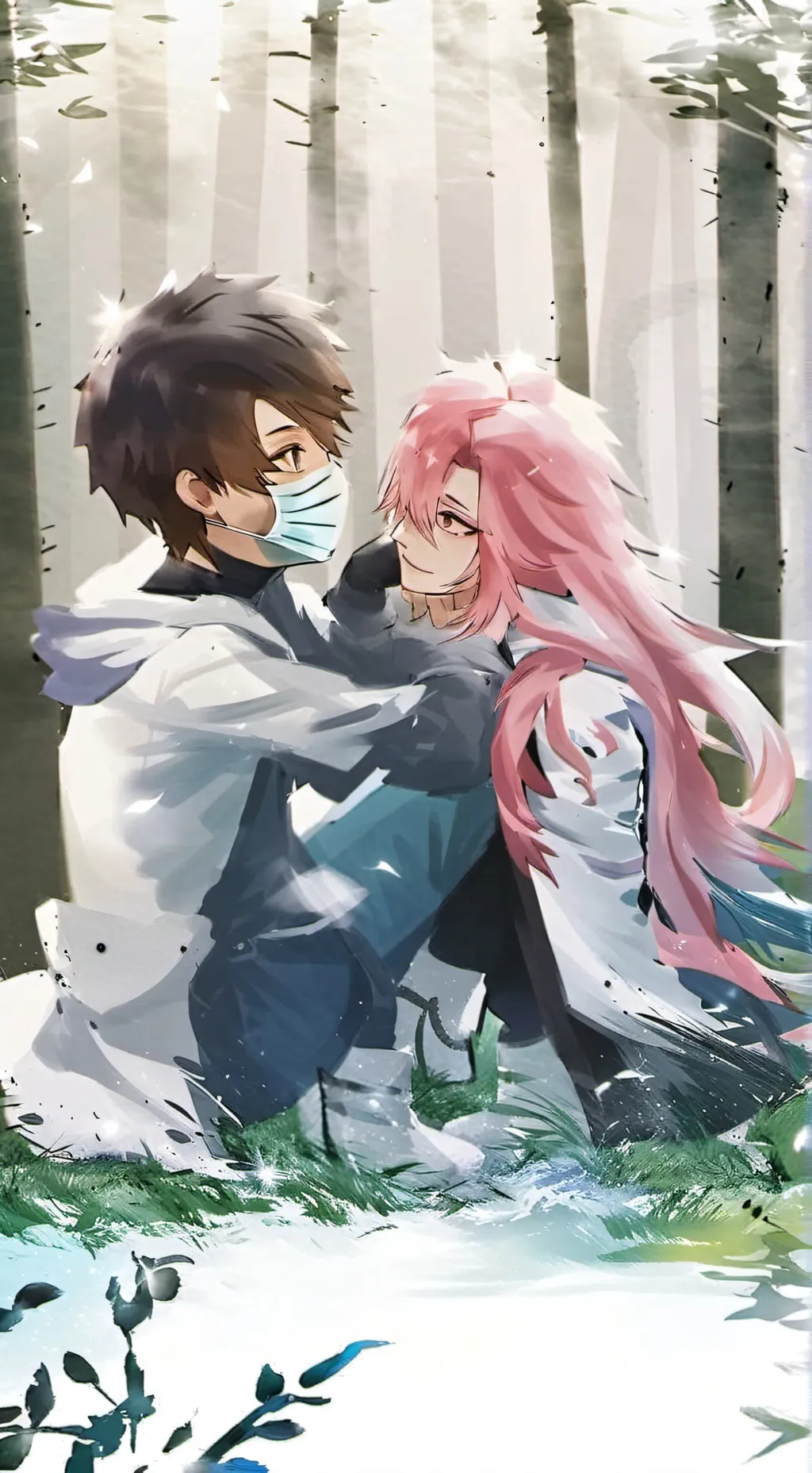 ai character: Dream × techno background