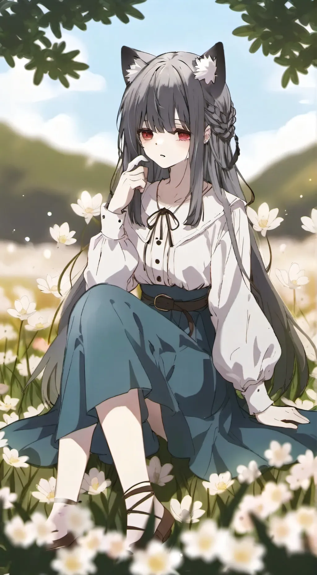 ai character: 茶沫染 background