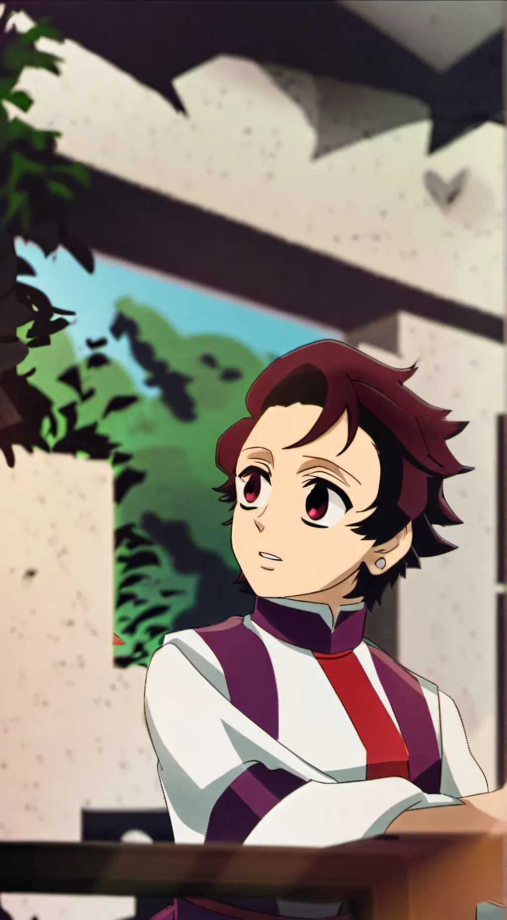 ai character: Tanjiro Kamado background