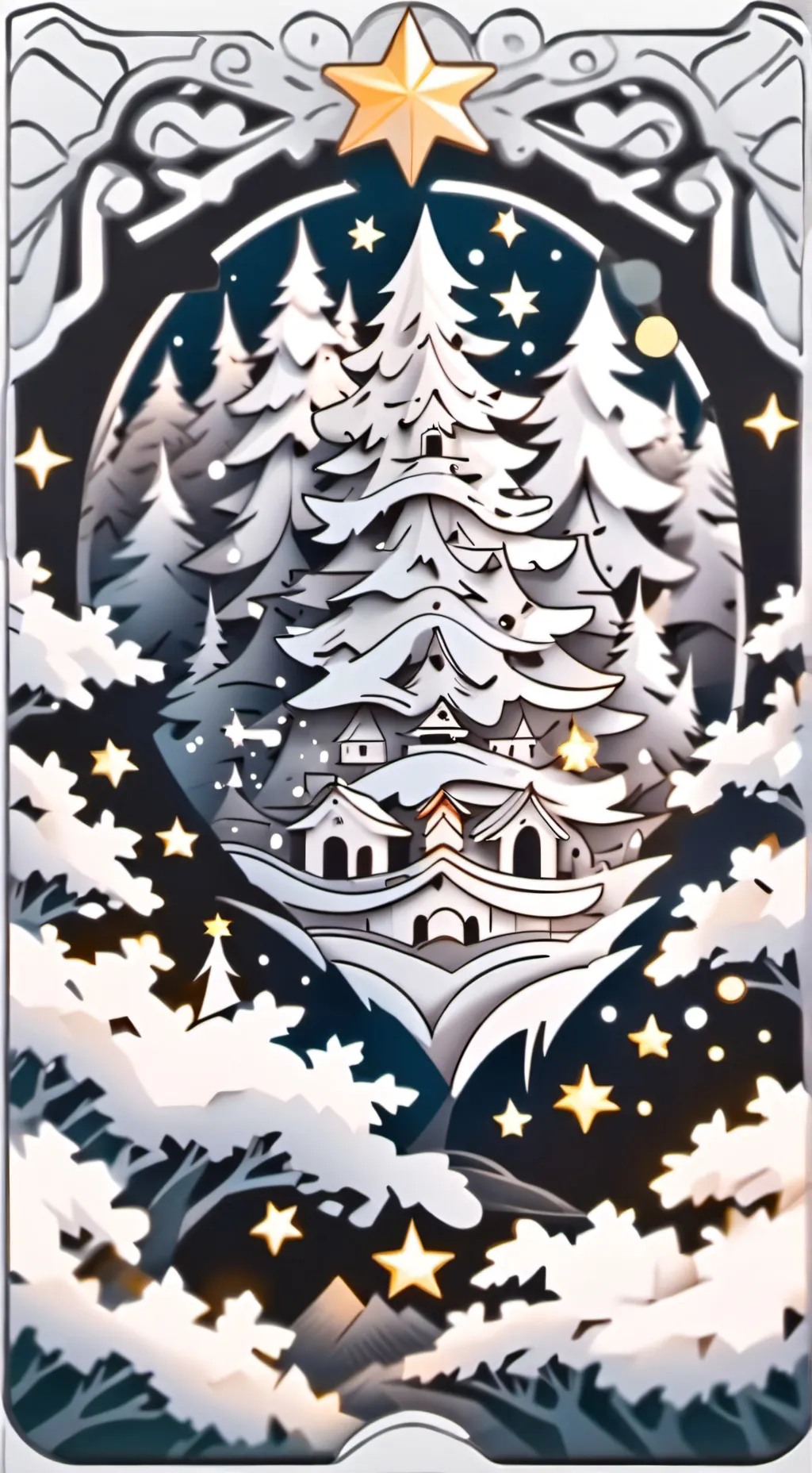 ai character: mha Christmas  background