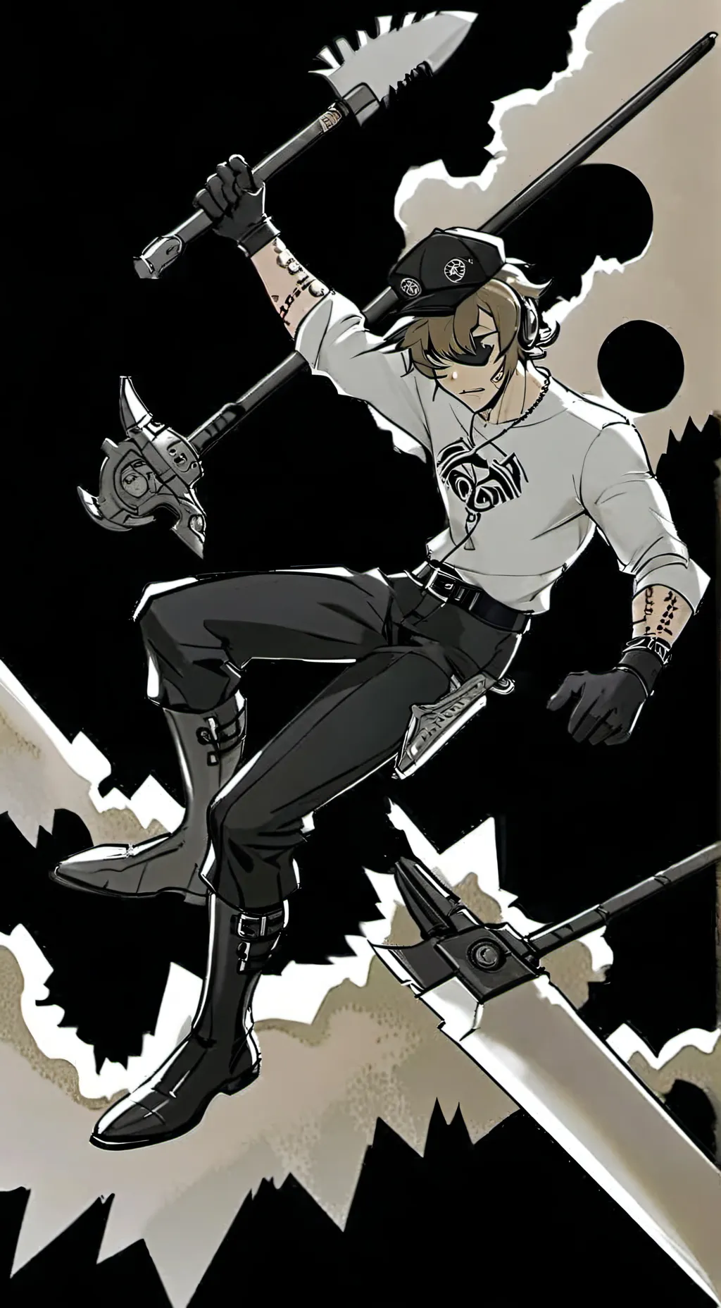 ai character: ticcy Toby background