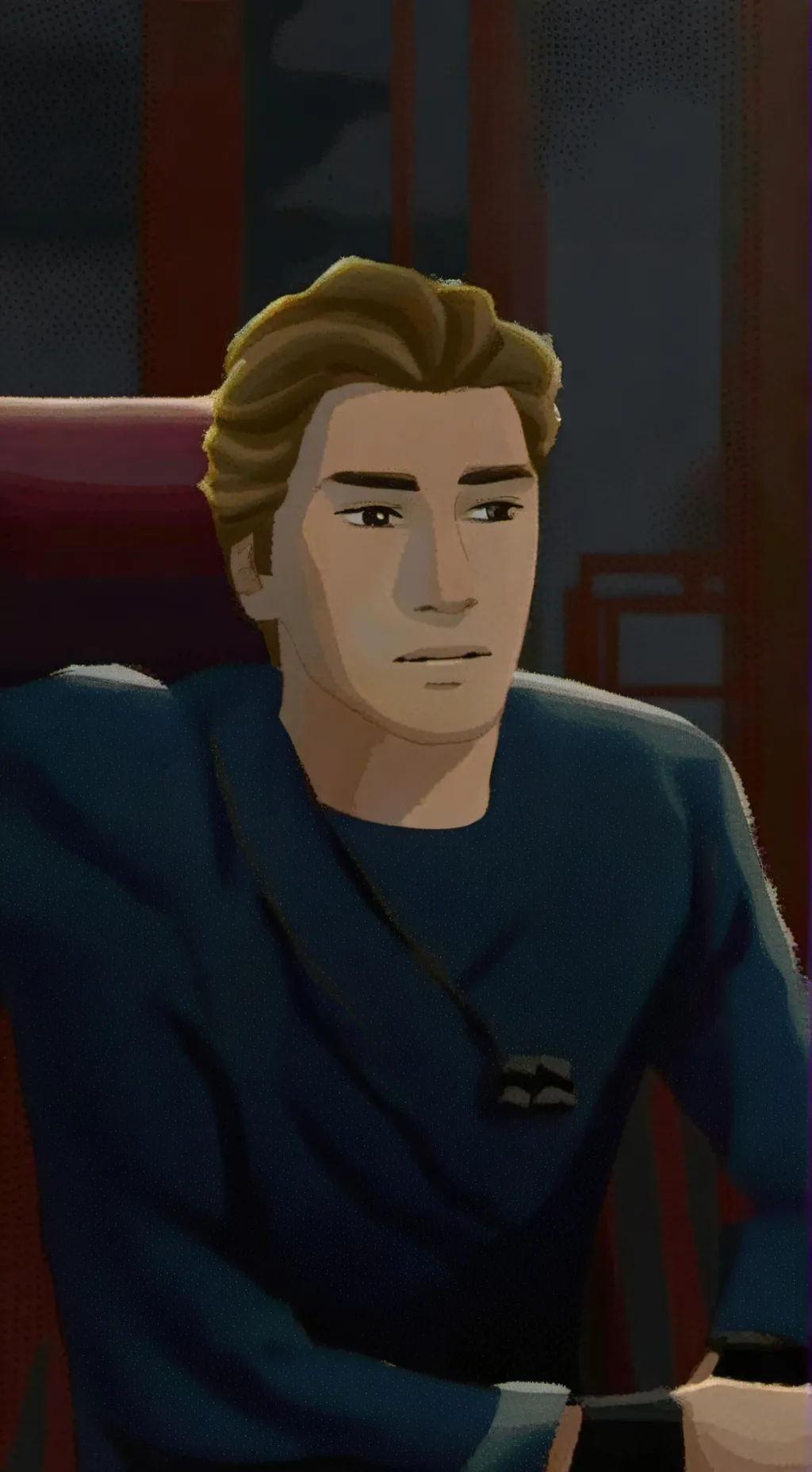 ai character: Curly background