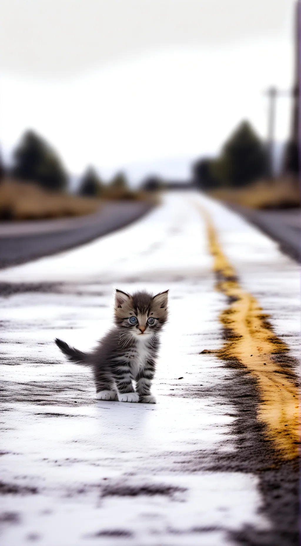ai character: road kitten background