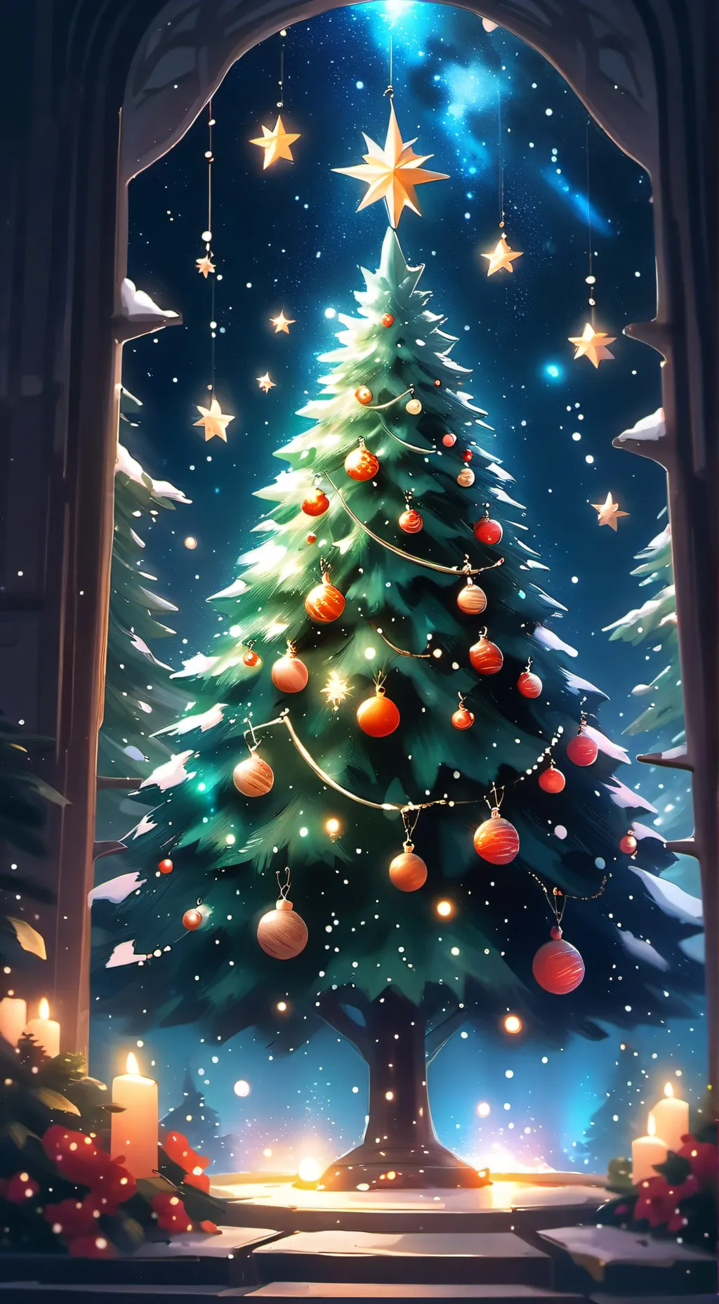 ai character: sprunki Christmas! background