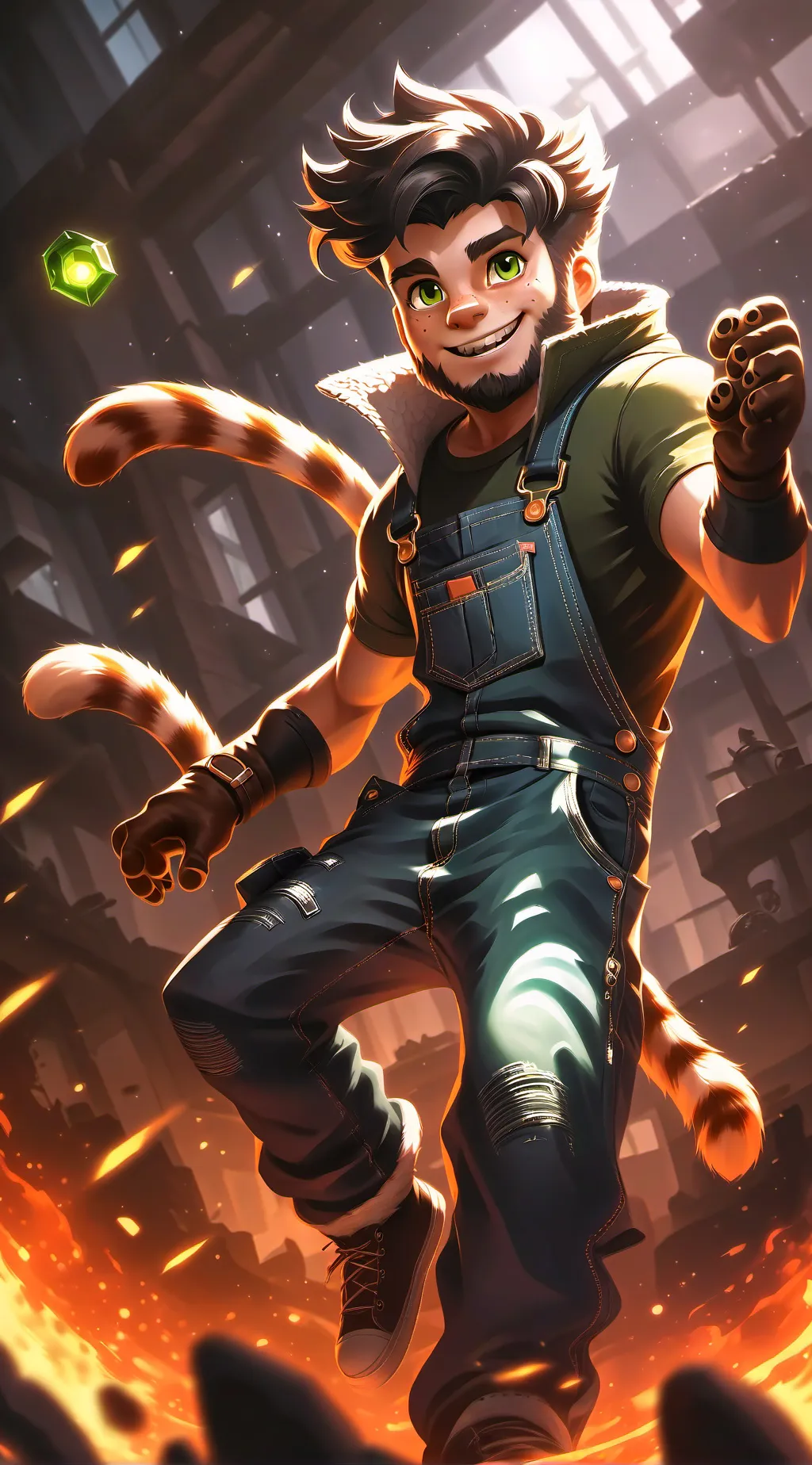 ai character: Warning background