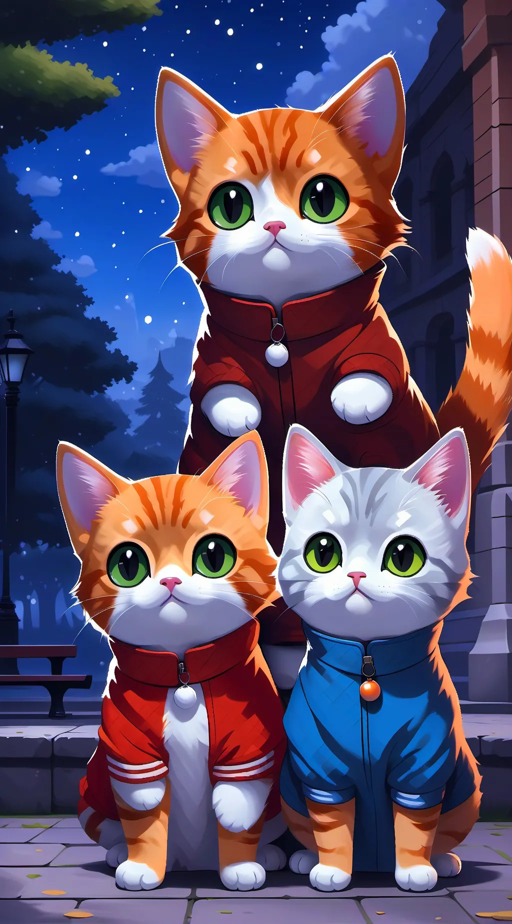 ai character: cats background