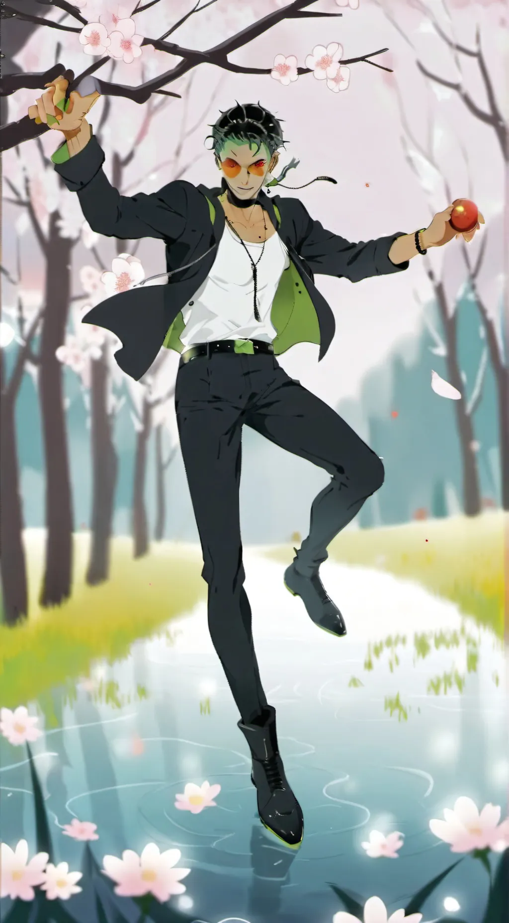 ai character: mha&gokurakugai background