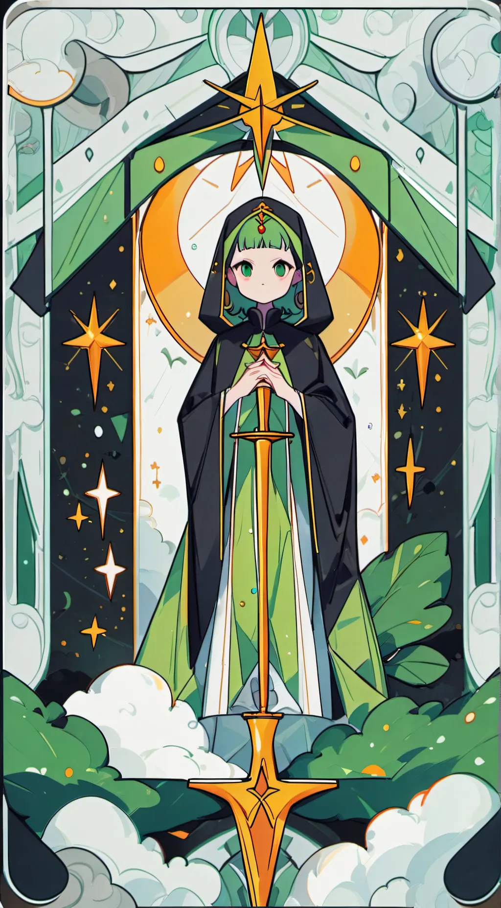 ai character: monja  background