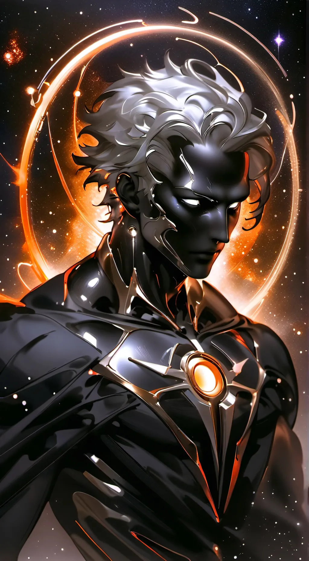 ai character: cosmic man background