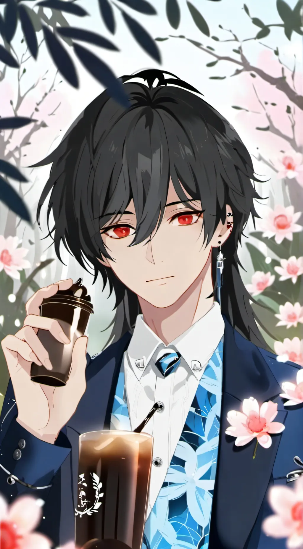 ai character: horror forest background