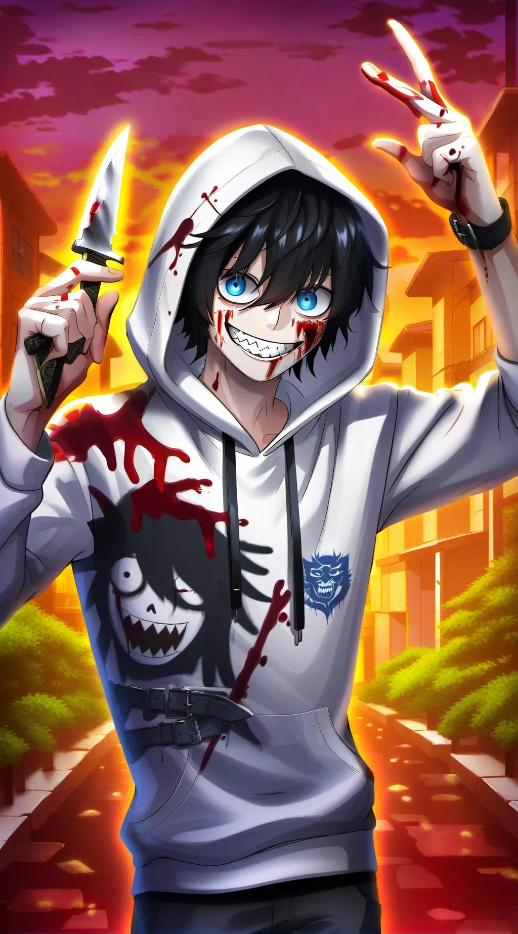 ai character: Jeff the killer background