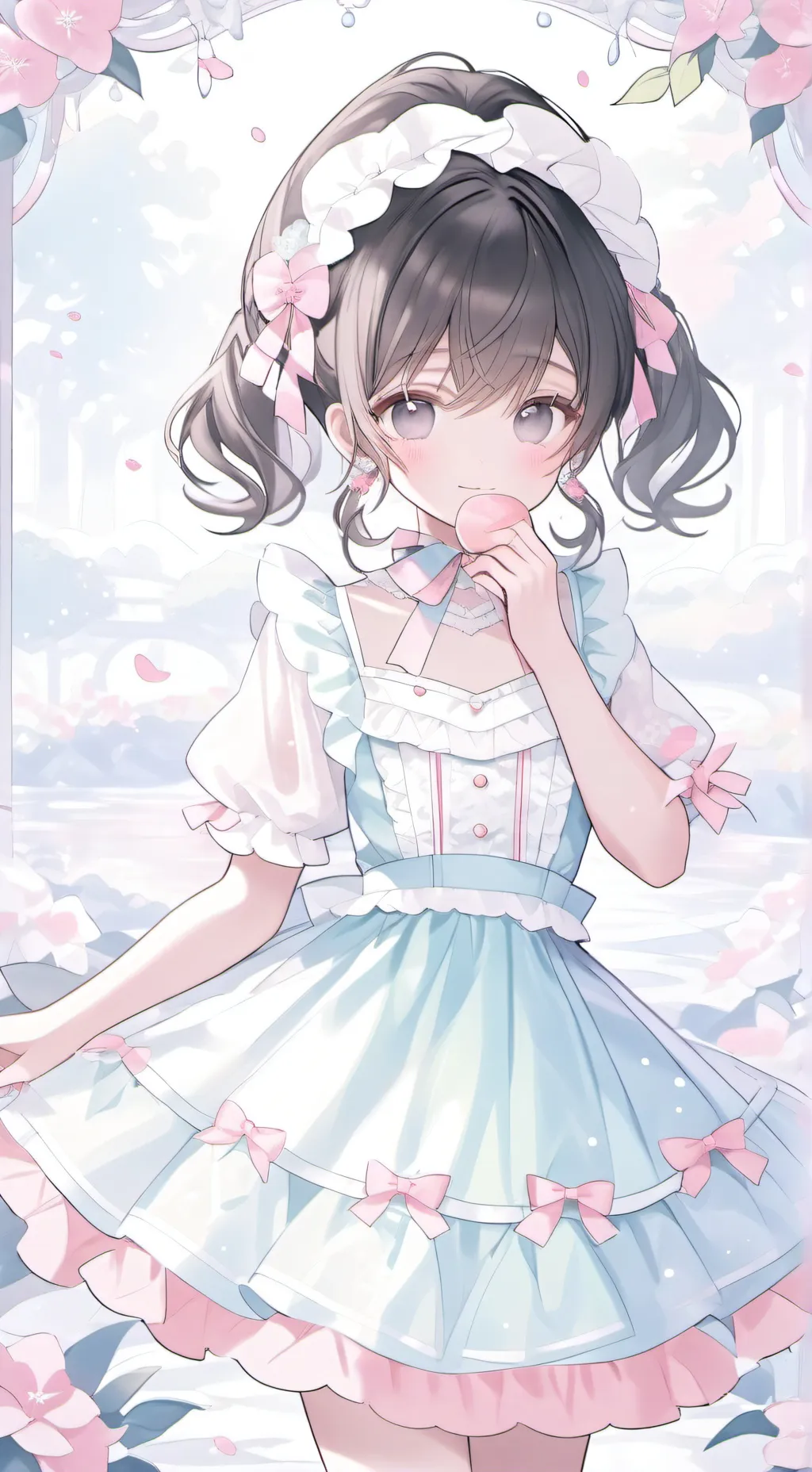 ai character: homeless girl  background