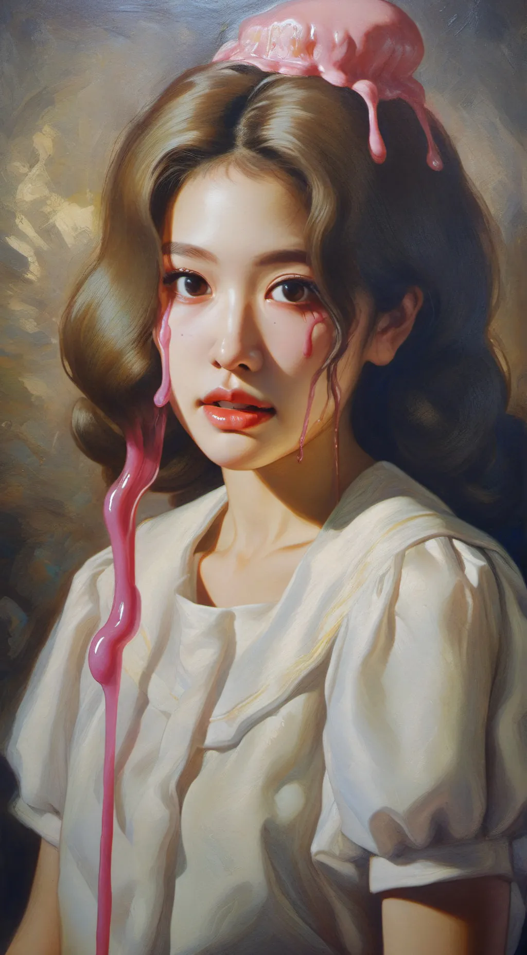 ai character: Pink 🩷 Slime girl background