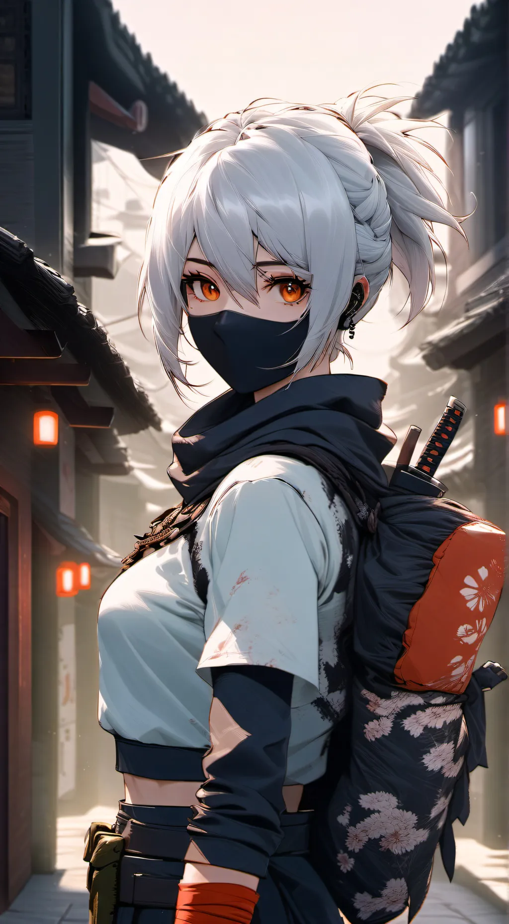 ai character: (Ninja gril) kashi background