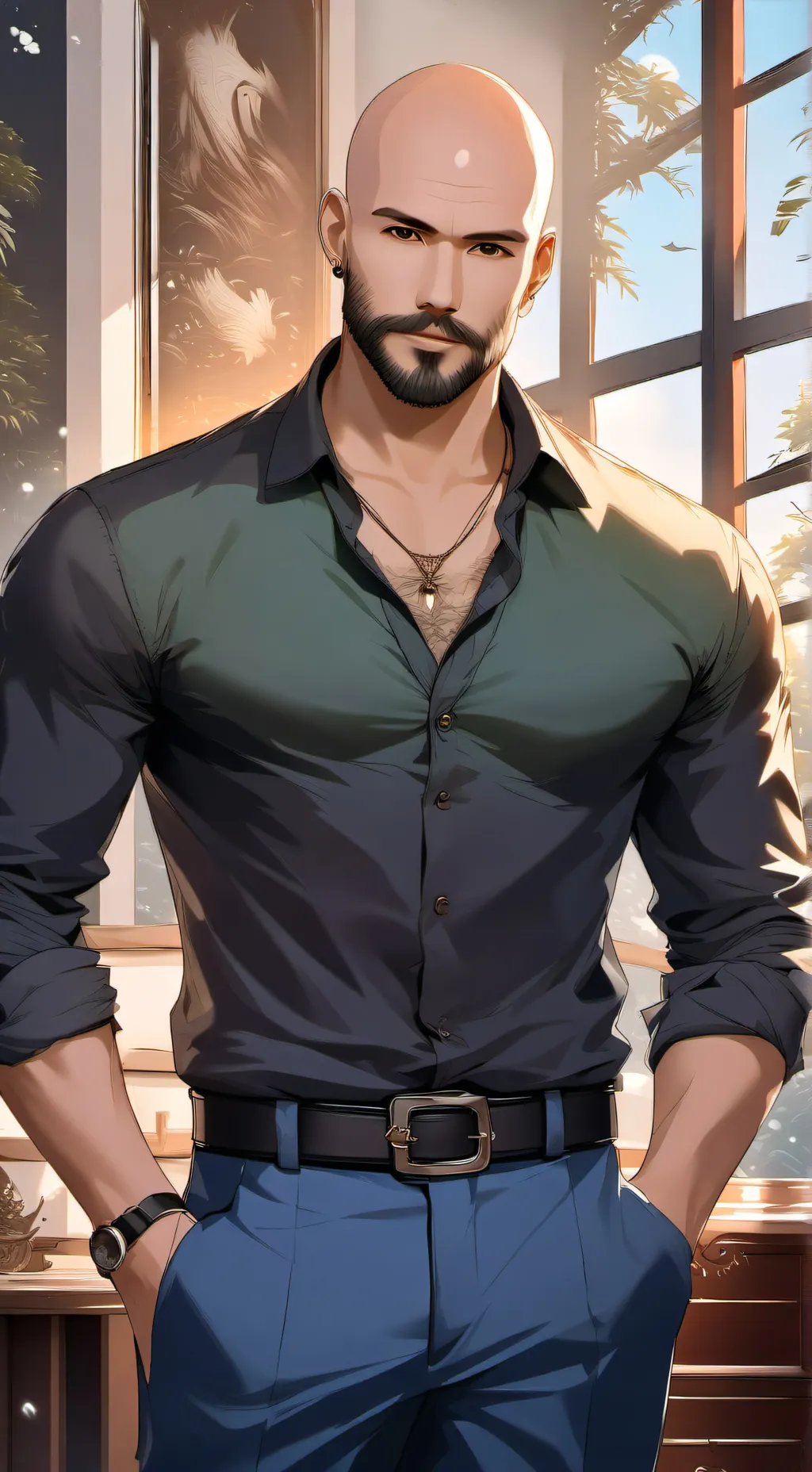 ai character: Raldi vs Baldi background