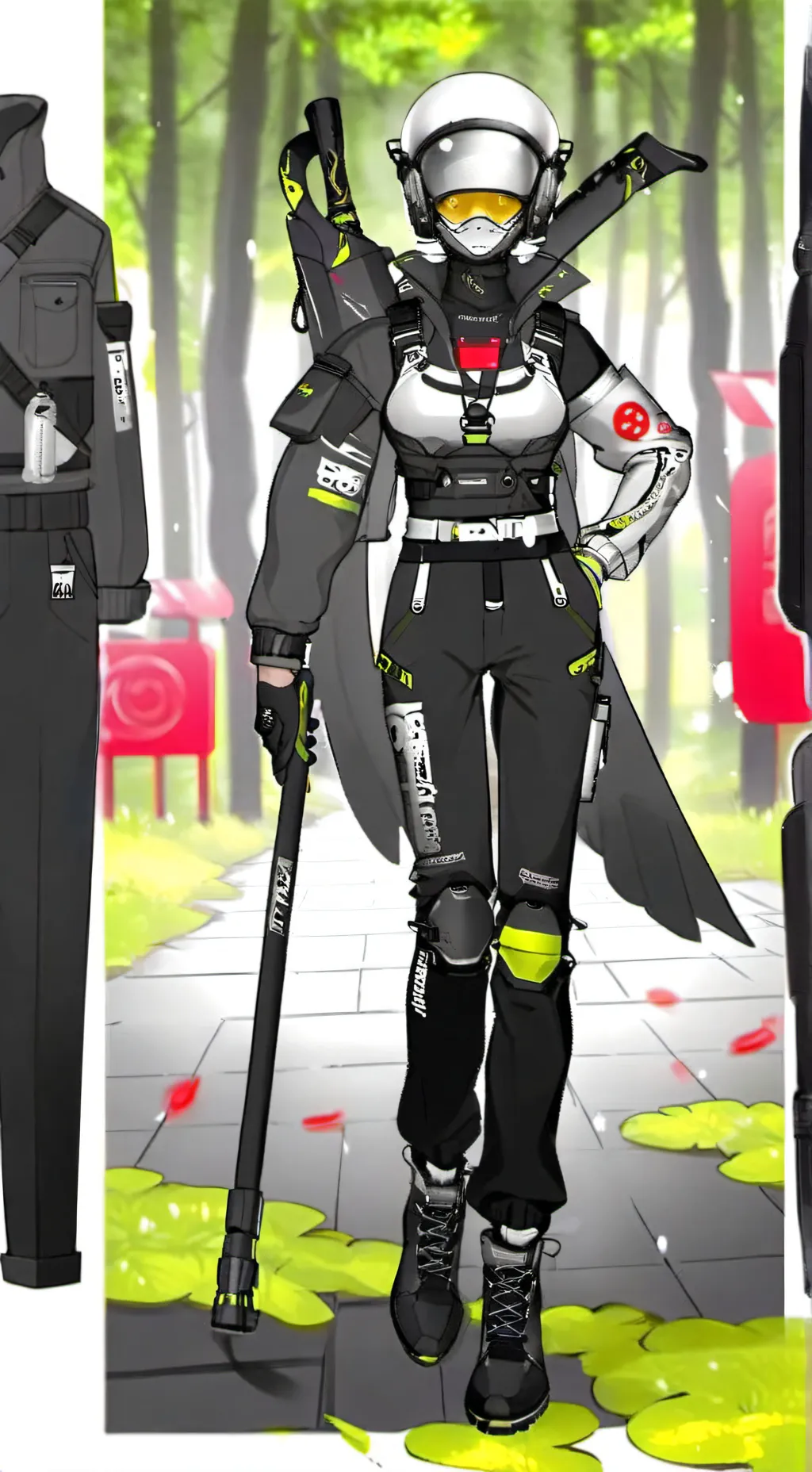 ai character: Female soldier/emy background