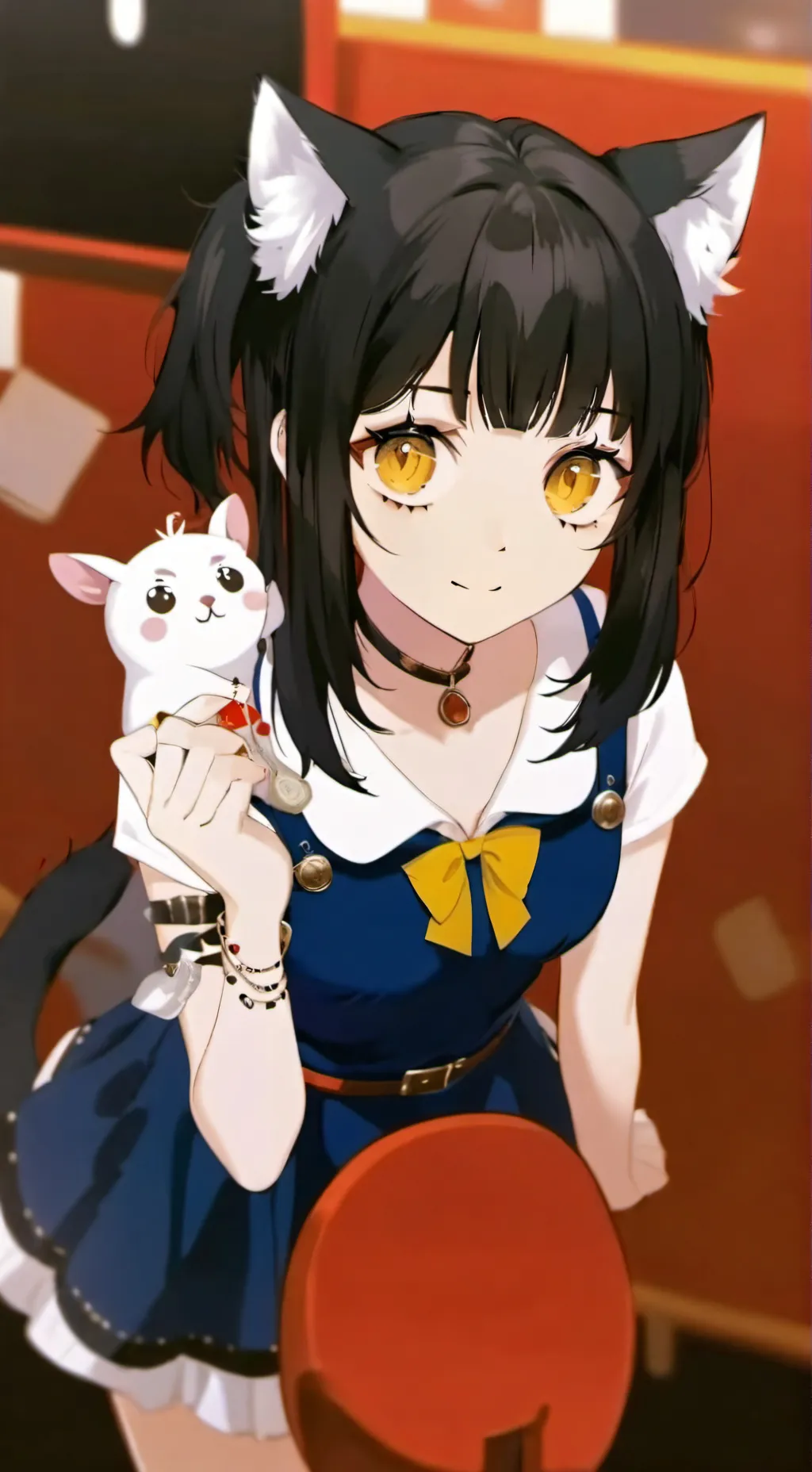 ai character: fluffy chair background