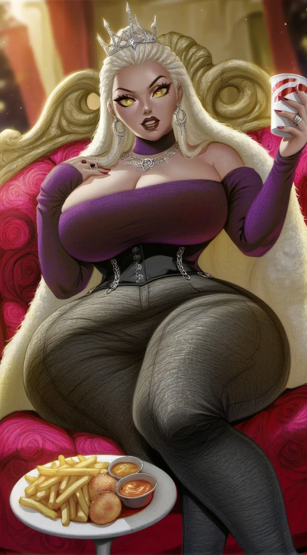 ai character: EATING ERIN background