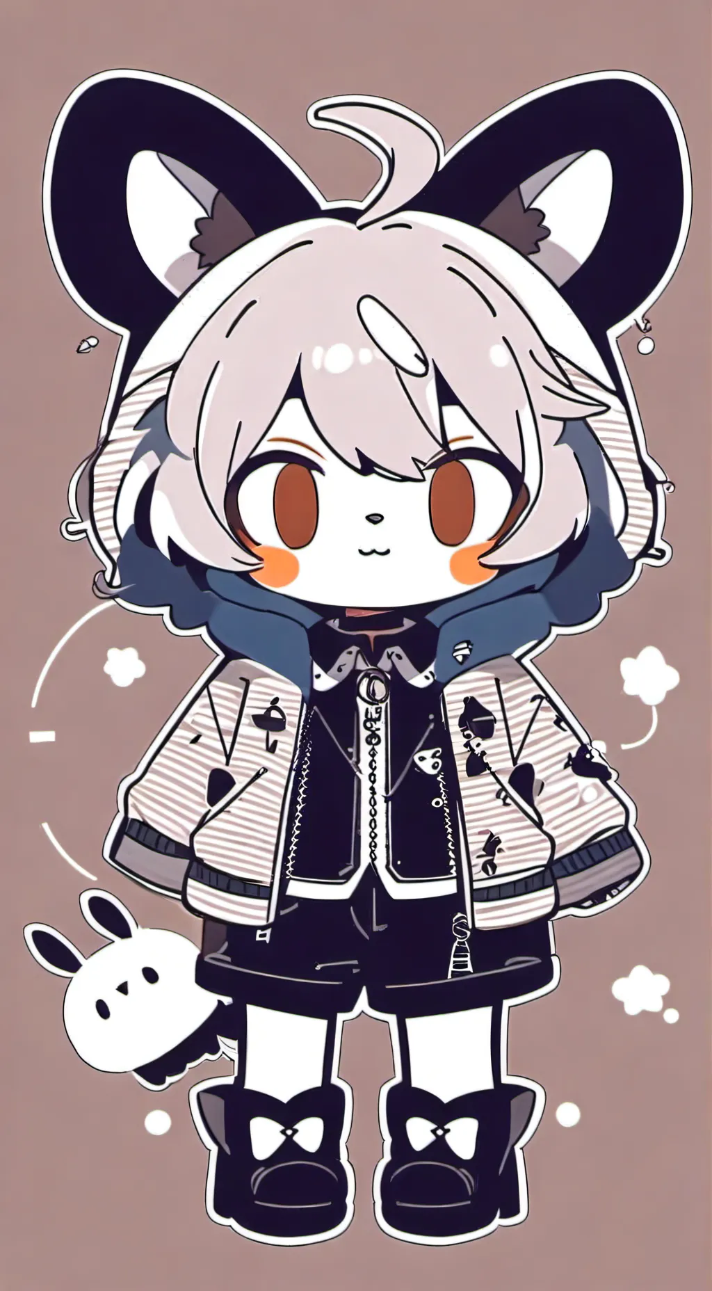 ai character: Pusheen as a girl background