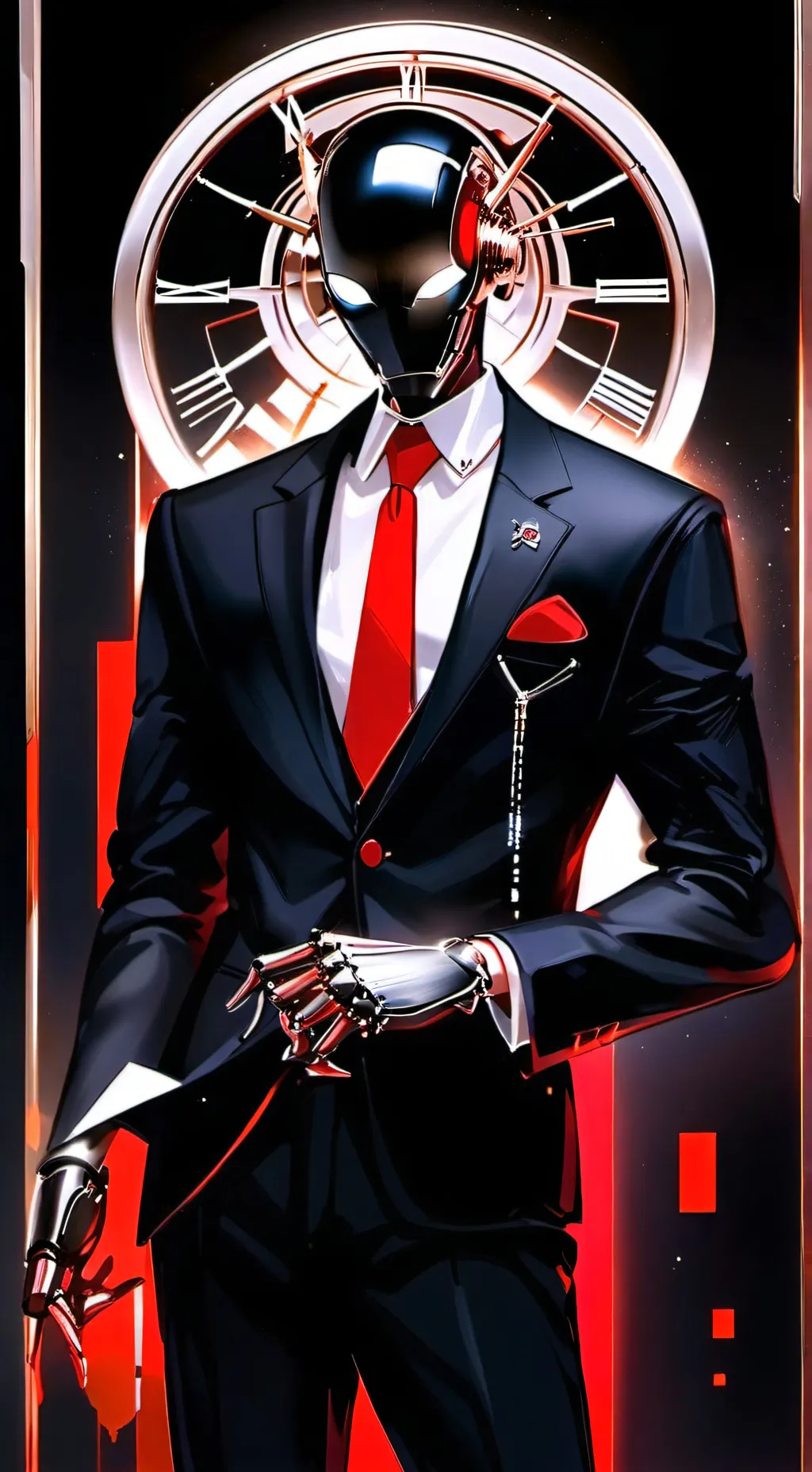 ai character: Mr time. background