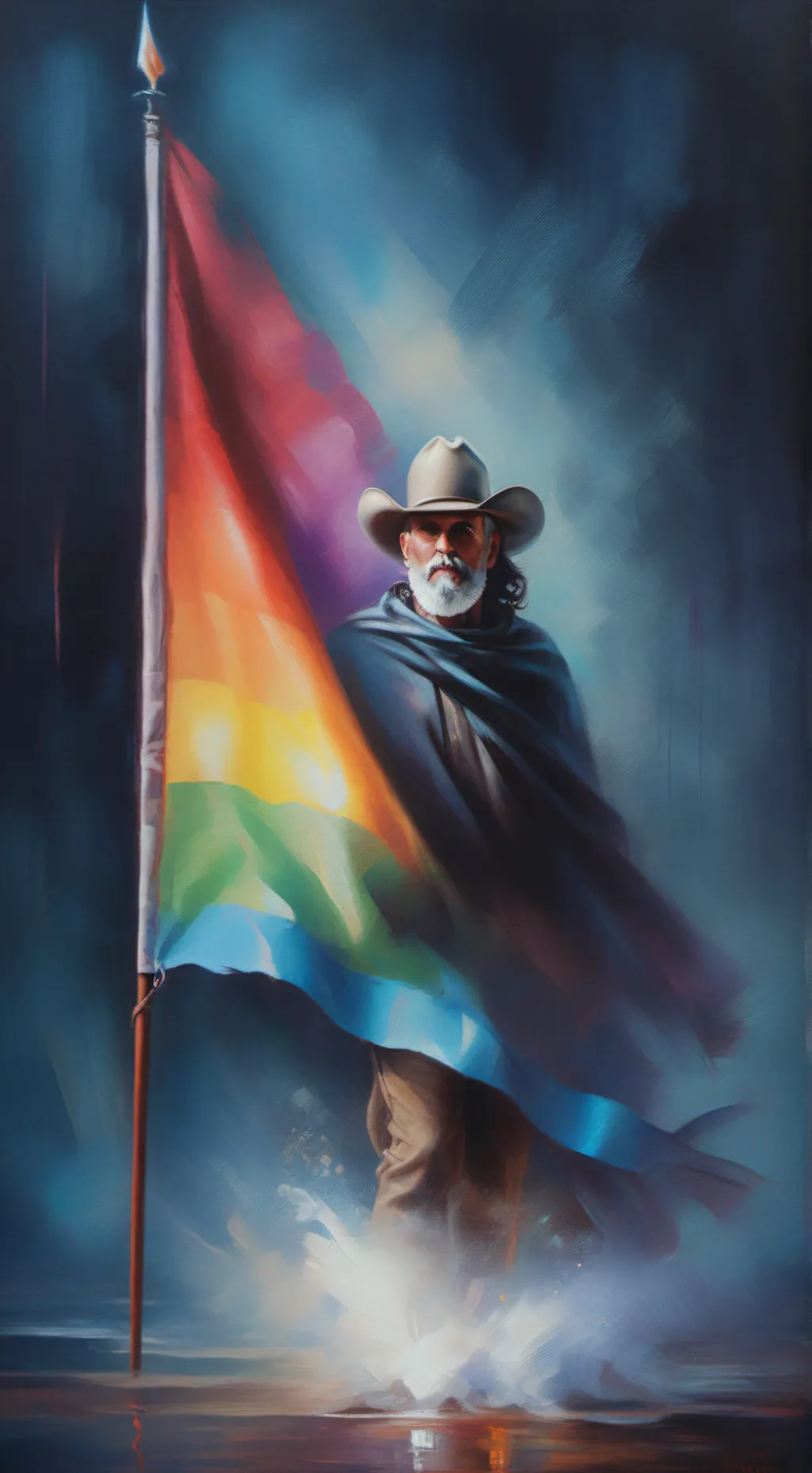 ai character: 🏳️‍🌈🪦🏳️‍🌈🪦 background