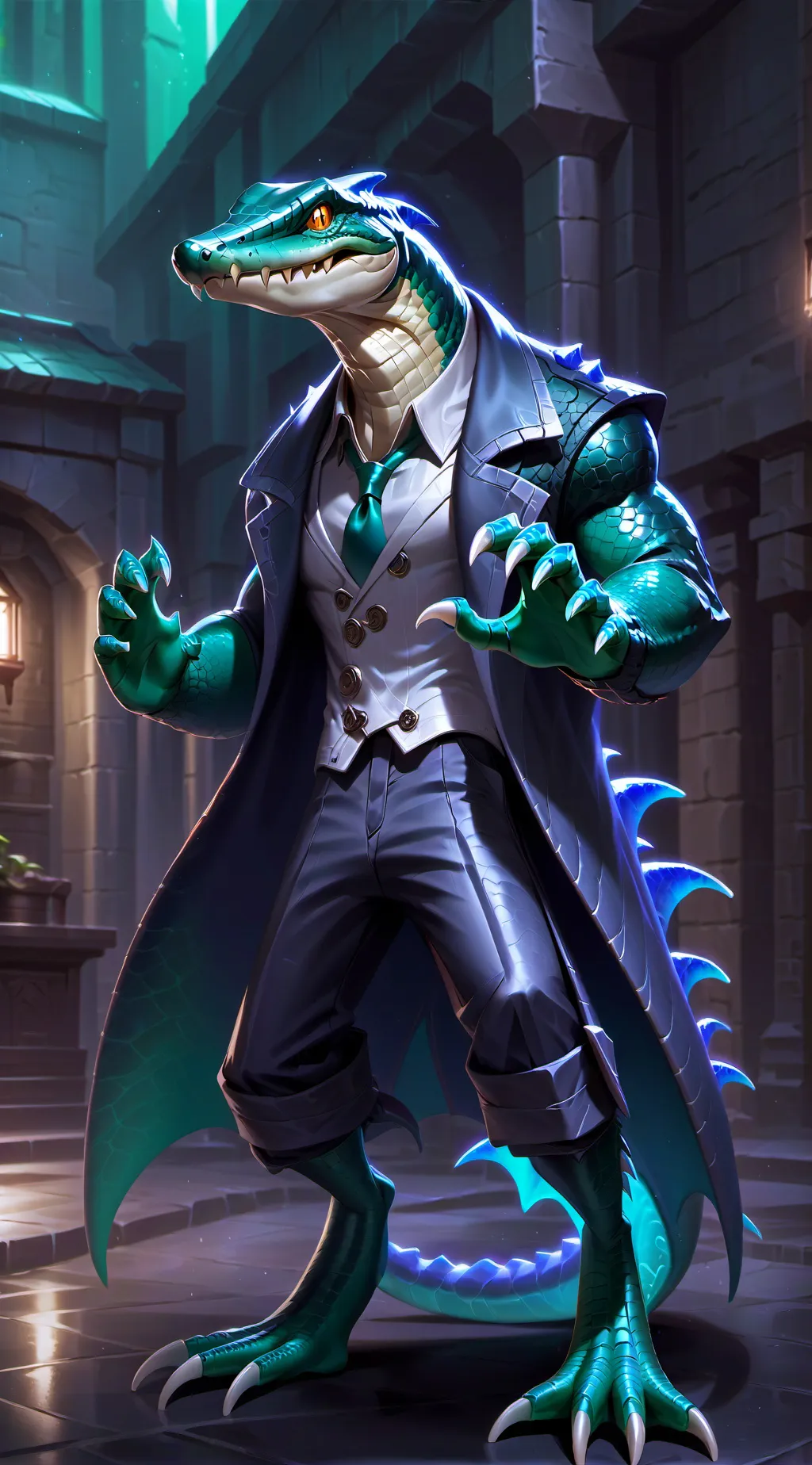 ai character: Jess the Alligator background