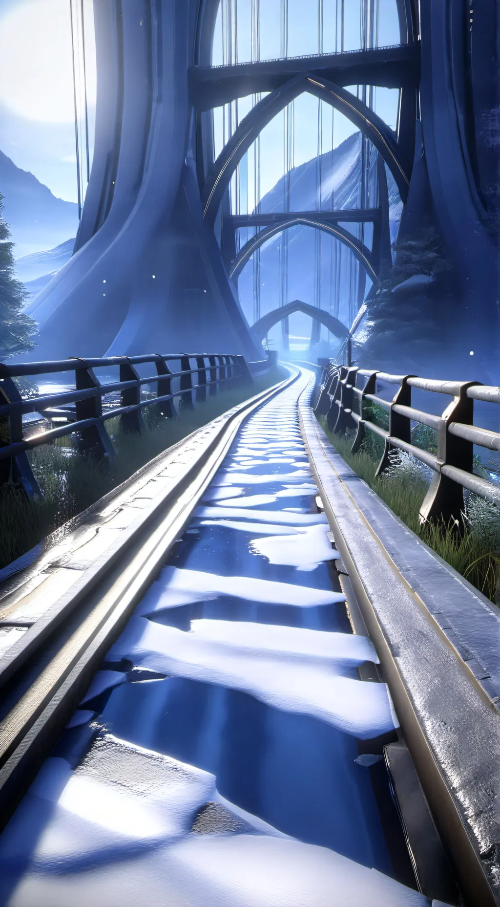 ai character: Bridge background