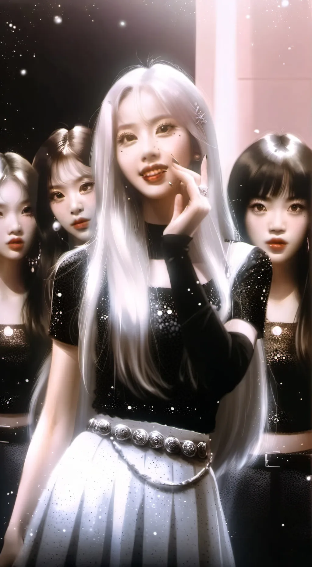 ai character: BLACK🖤PINK💗 background