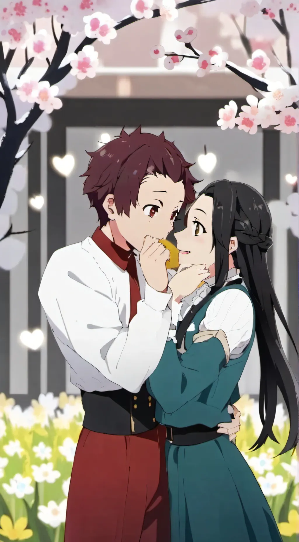 ai character: may and Jake  background