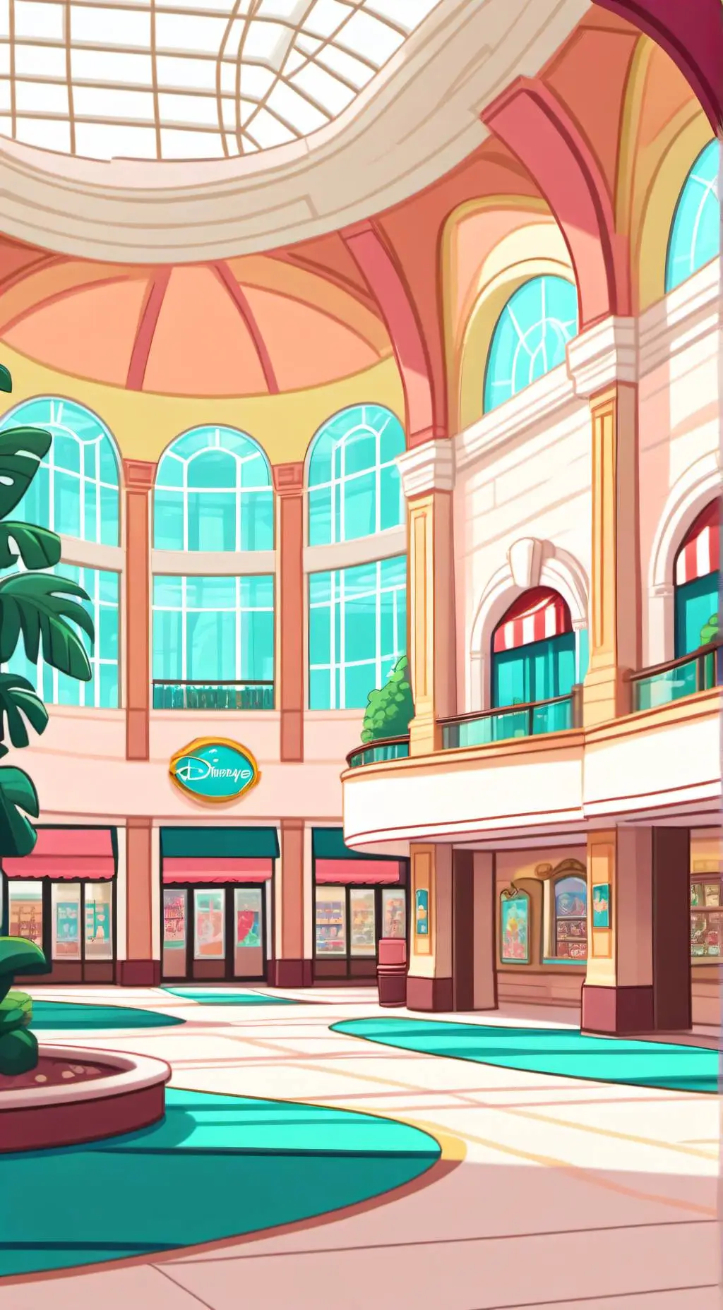 ai character: Dw mall background