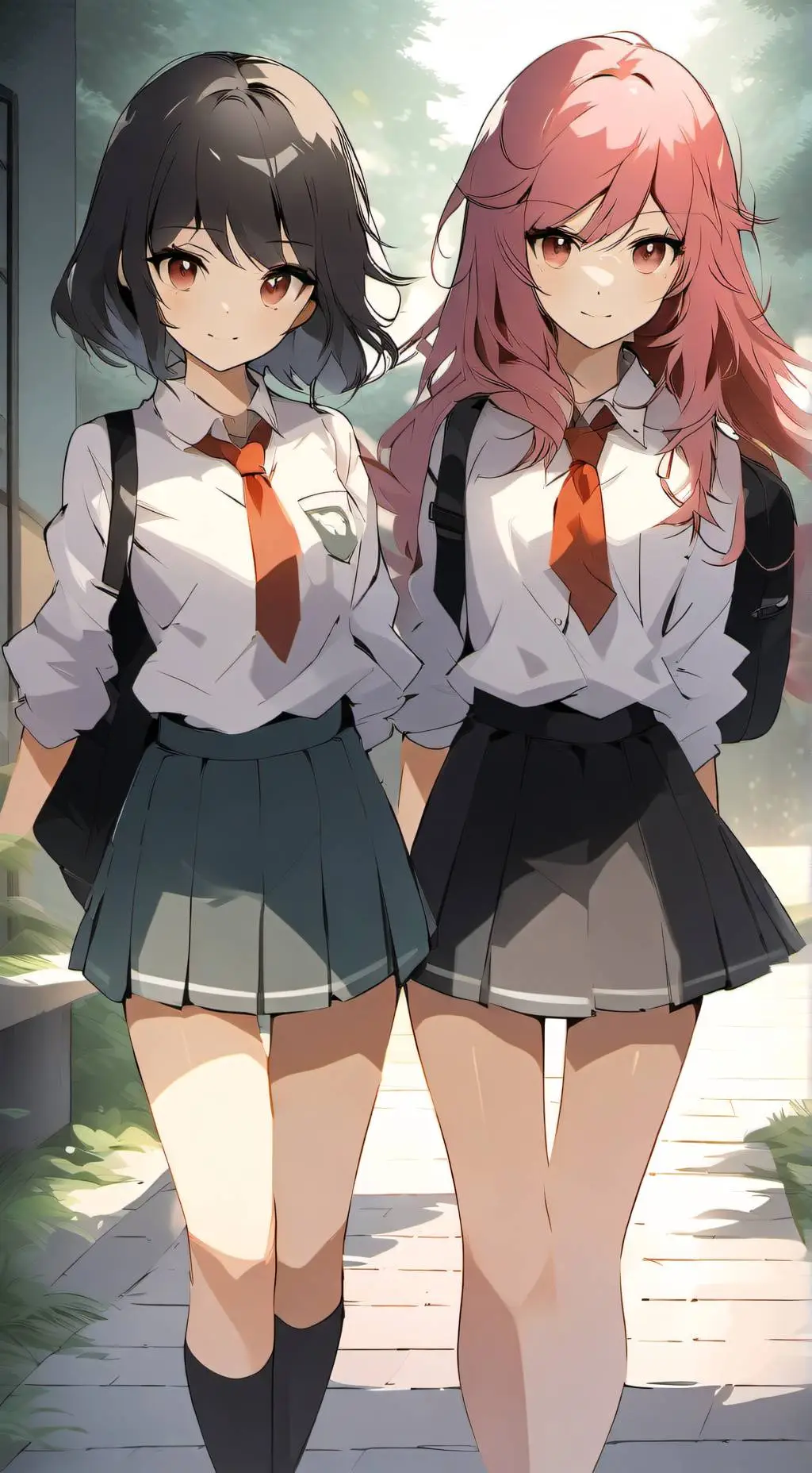 ai character: 😇Lila and Lily😈 background