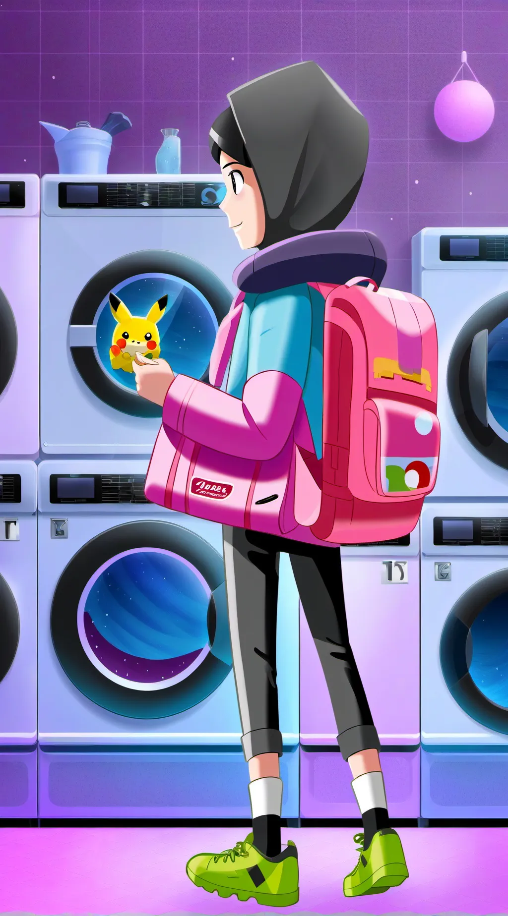 ai character: Washer accident background