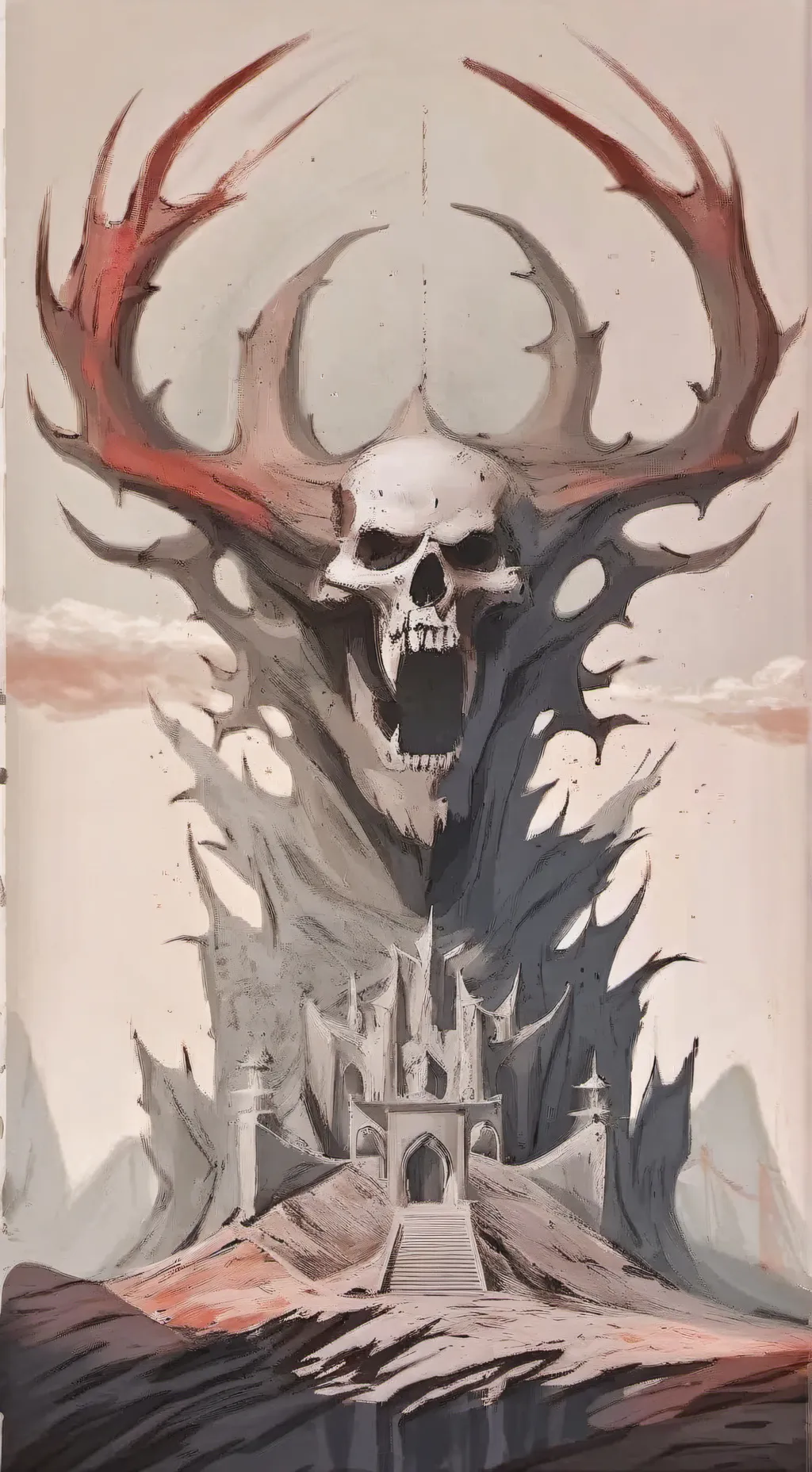 ai character: realm of distorted background