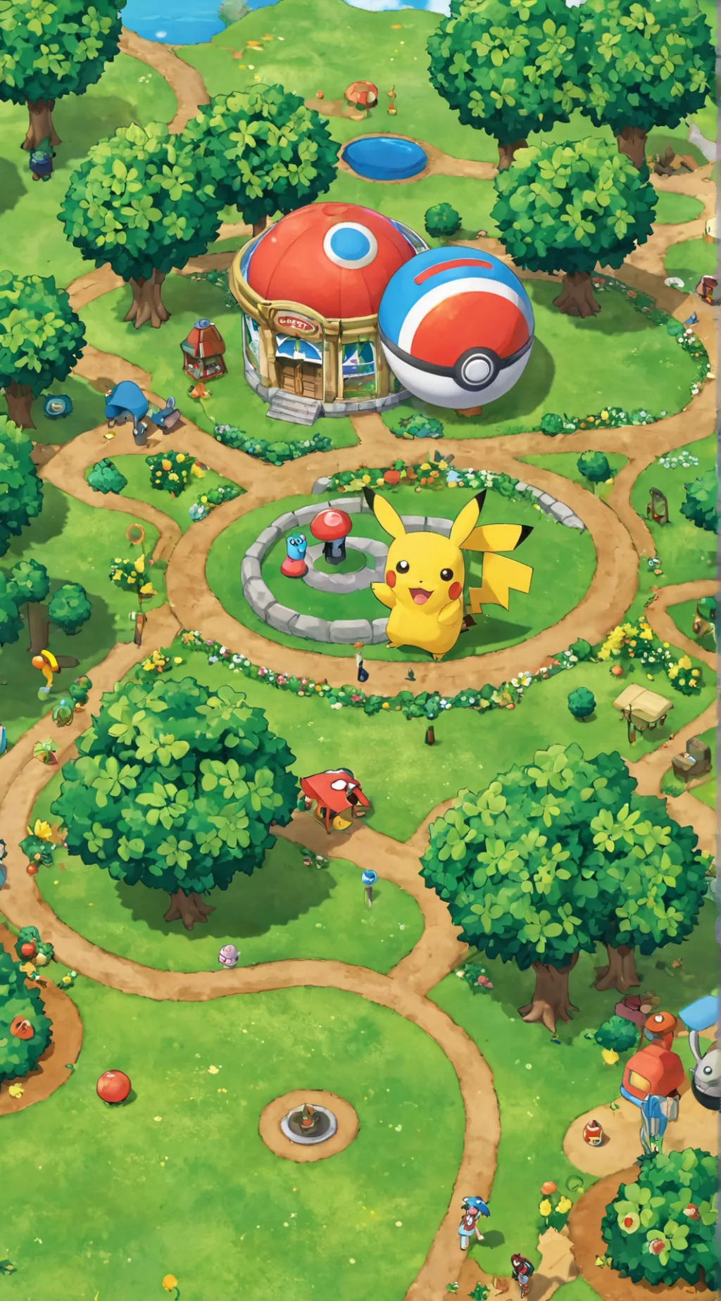 ai character: Pokemon Park background
