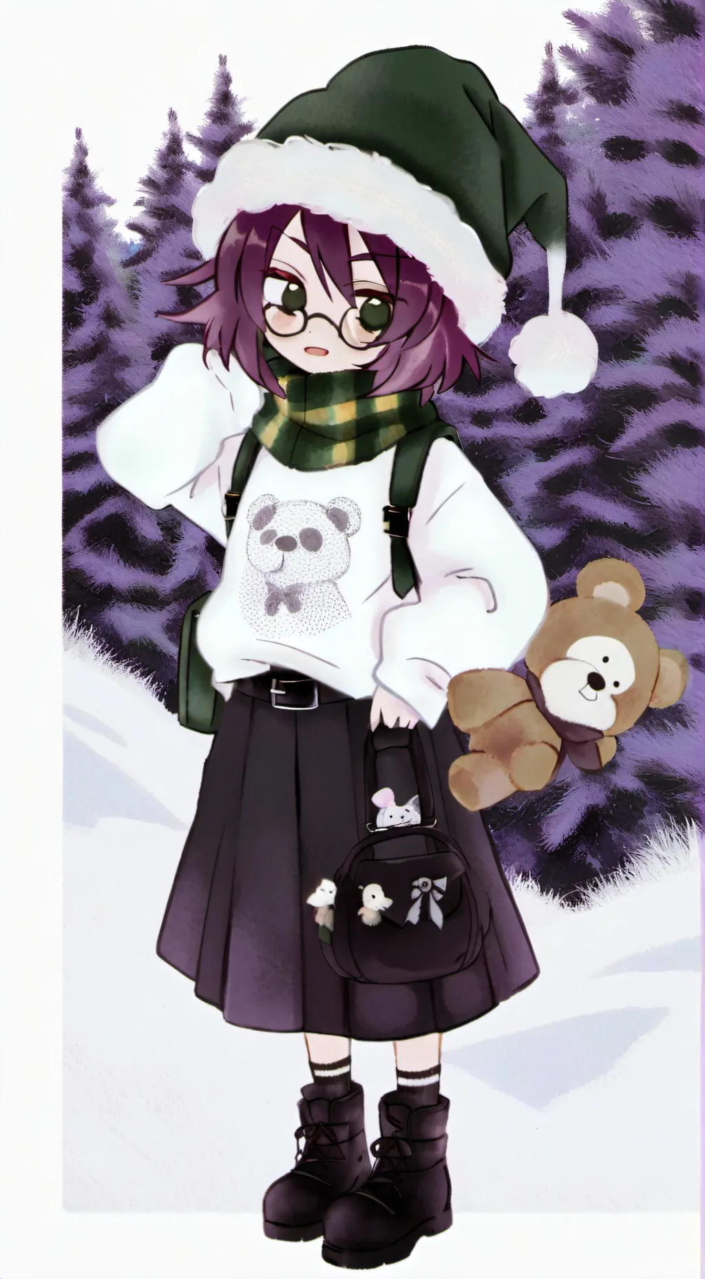 ai character: MERRY XMAS <3 background