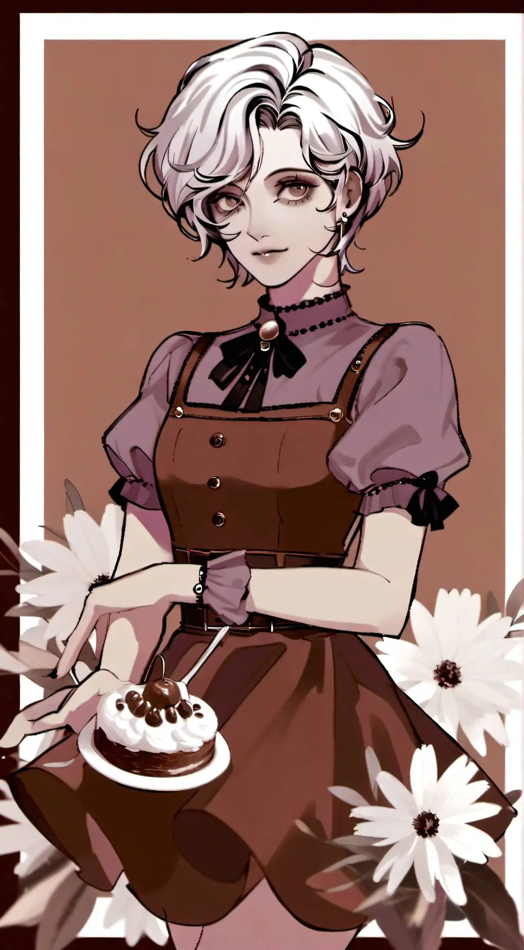 ai character: Ice cream girl ￼ background