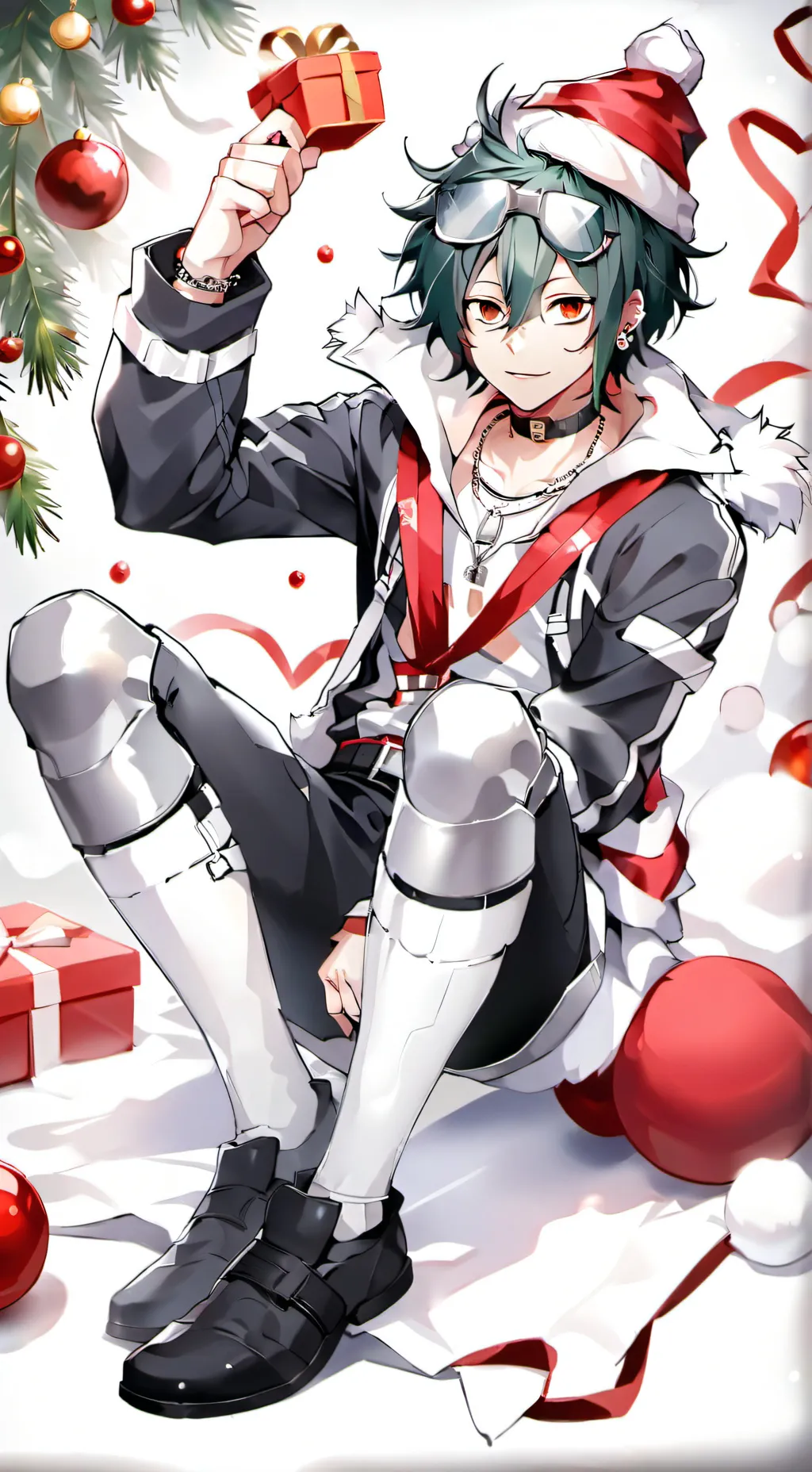 ai character: MHA Christmas! background