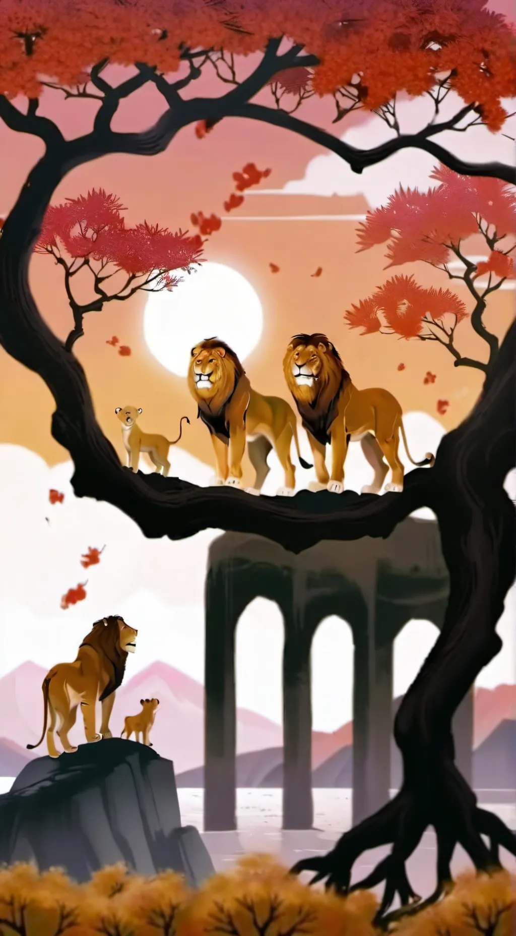 ai character: Mufasa the movie background