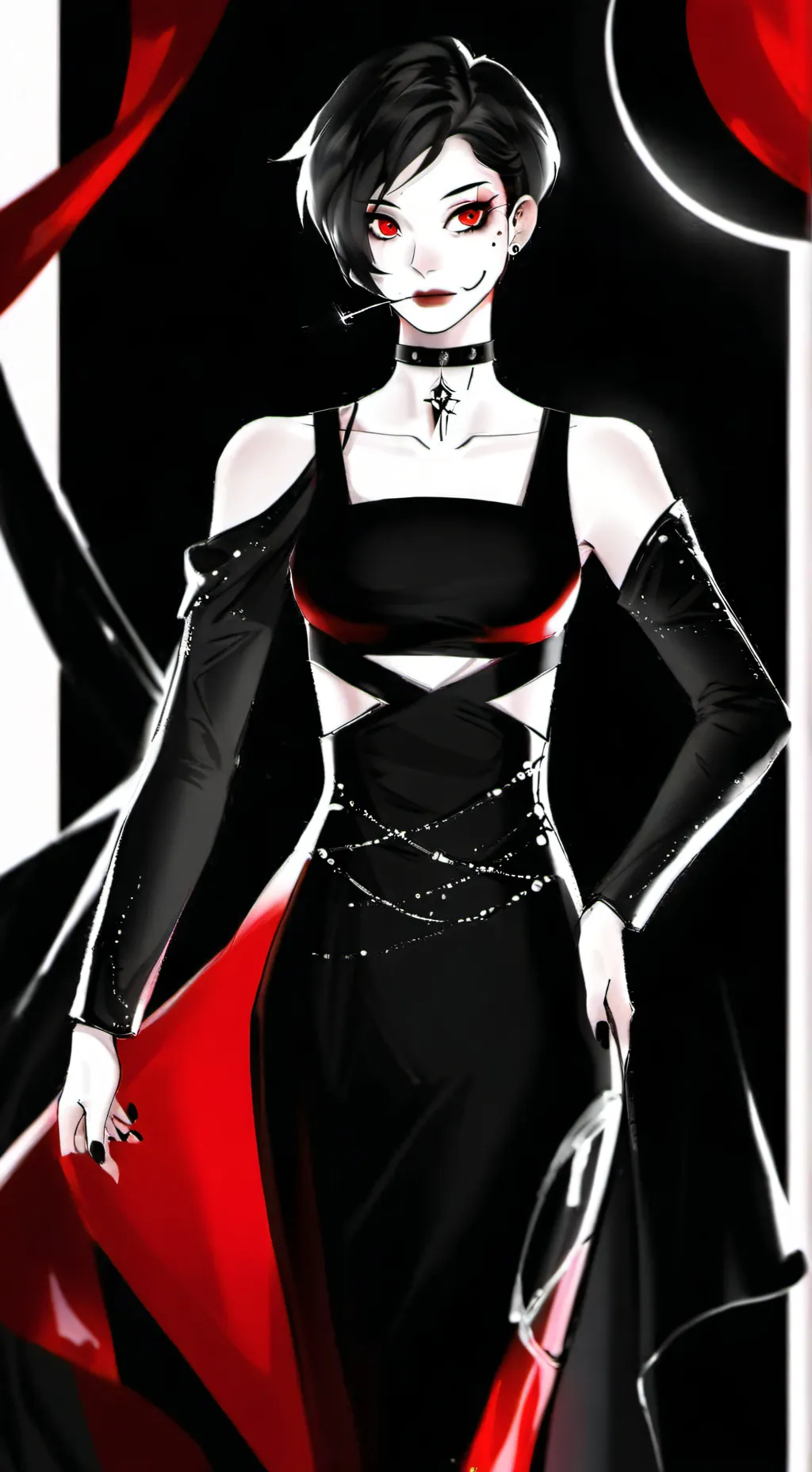 ai character: Эмма🖤♥️♠️ background