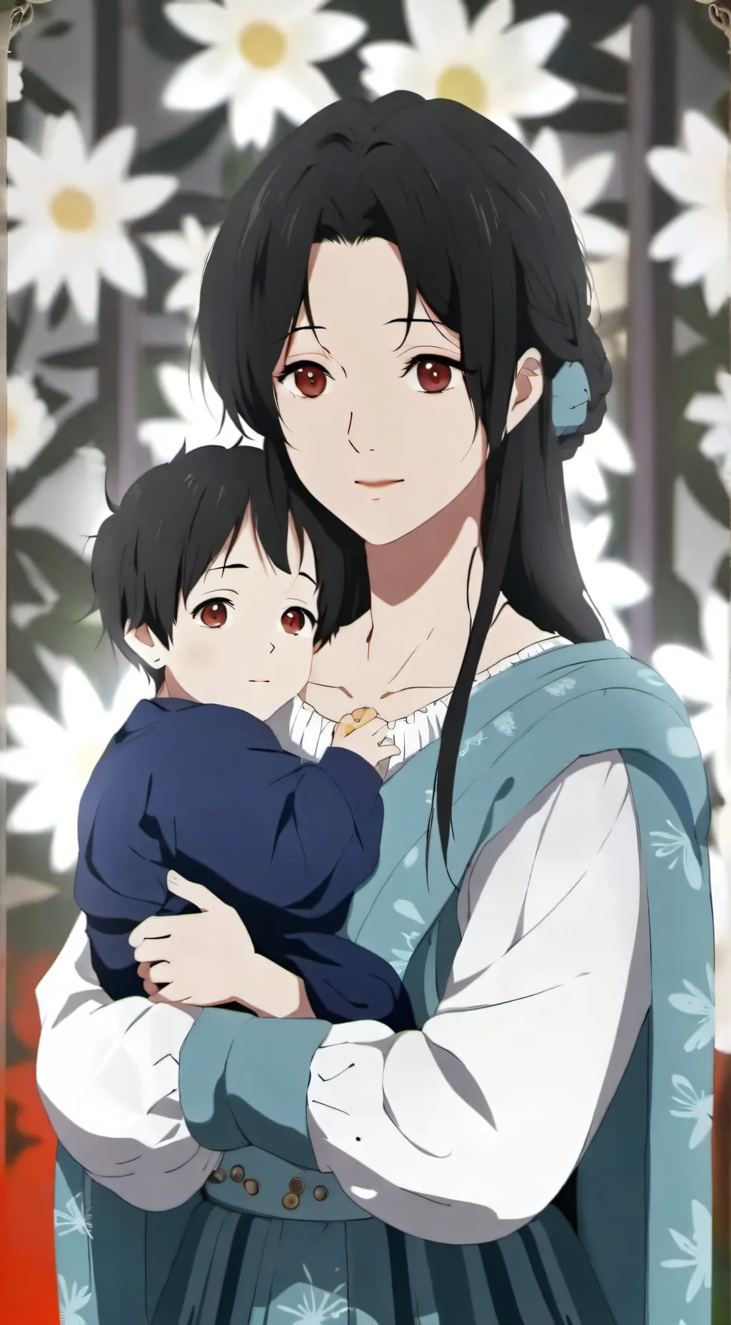 ai character: Poor woman  background