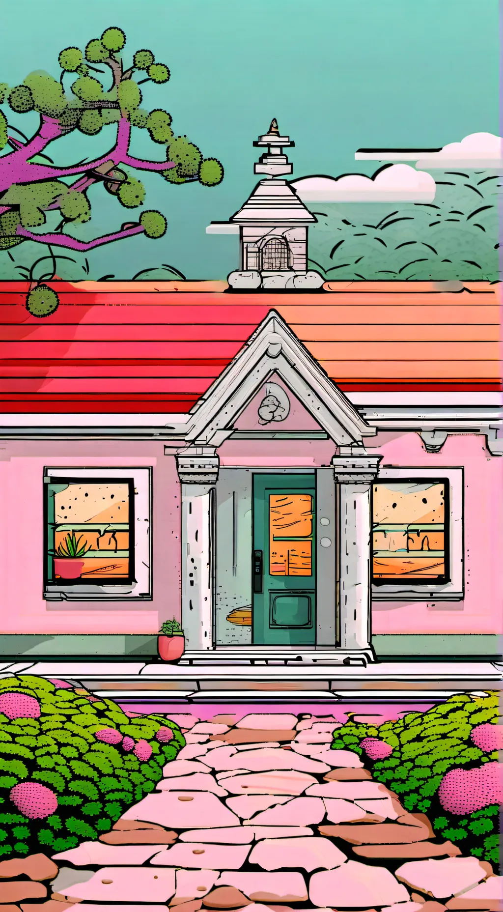 ai character: mess in the house background