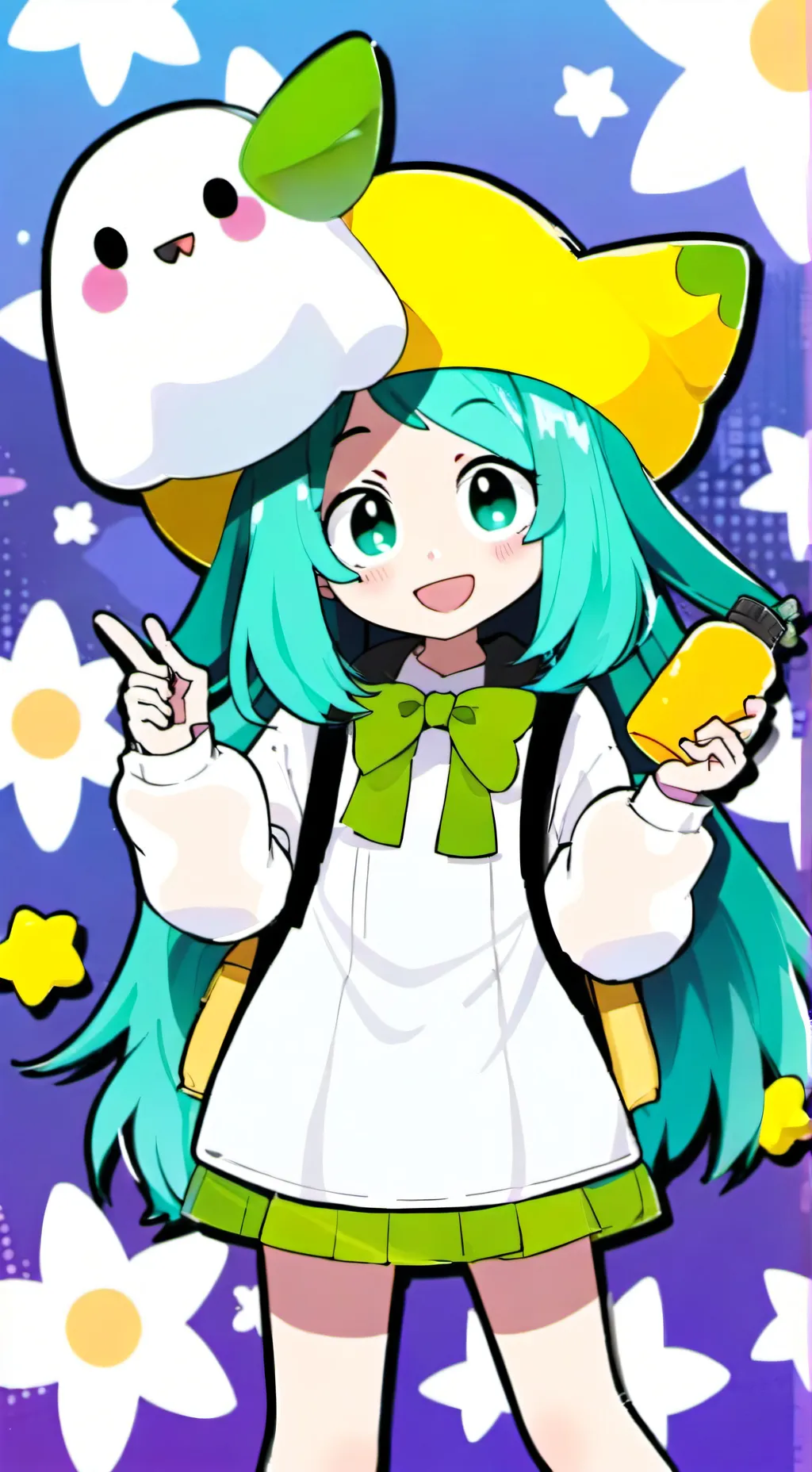 ai character: Connie as a human  background