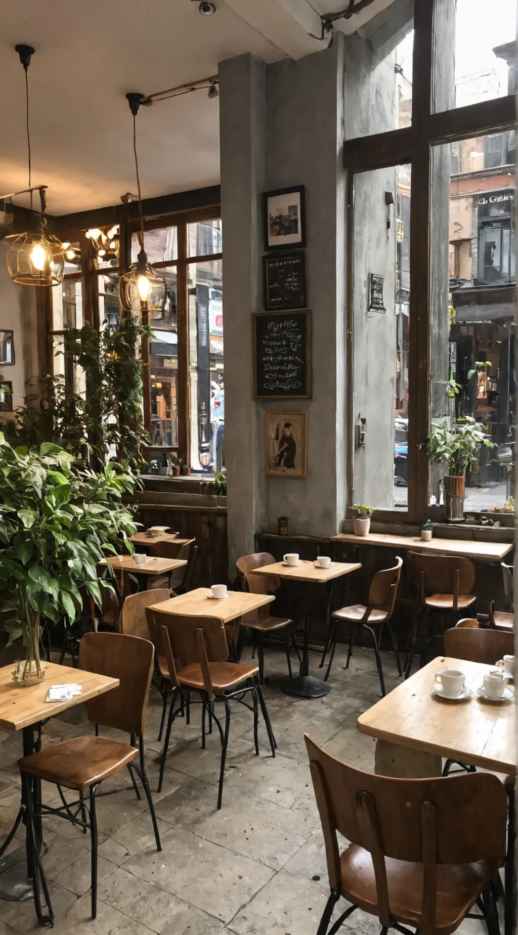 ai character: cafe background