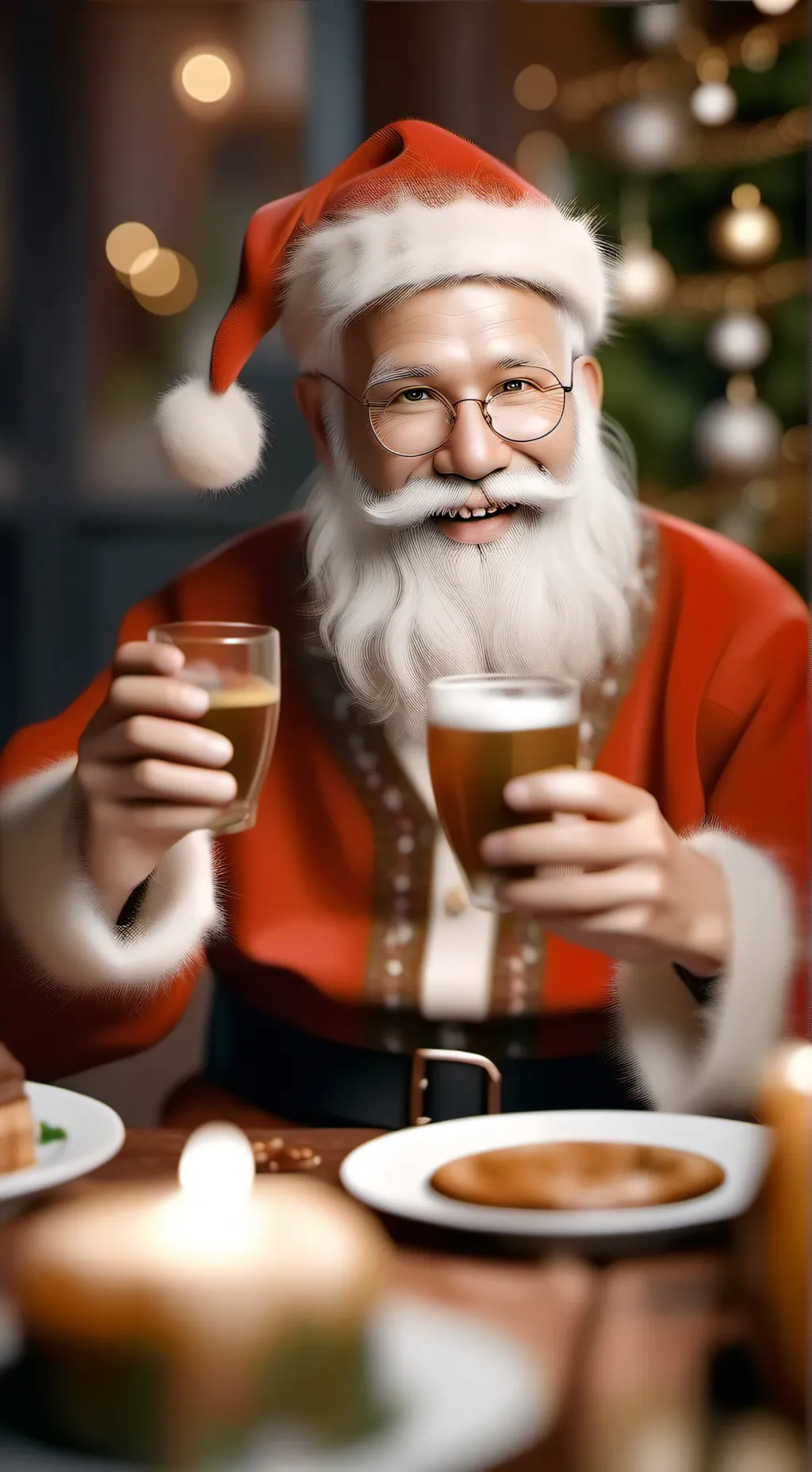 ai character: Père Noël  background