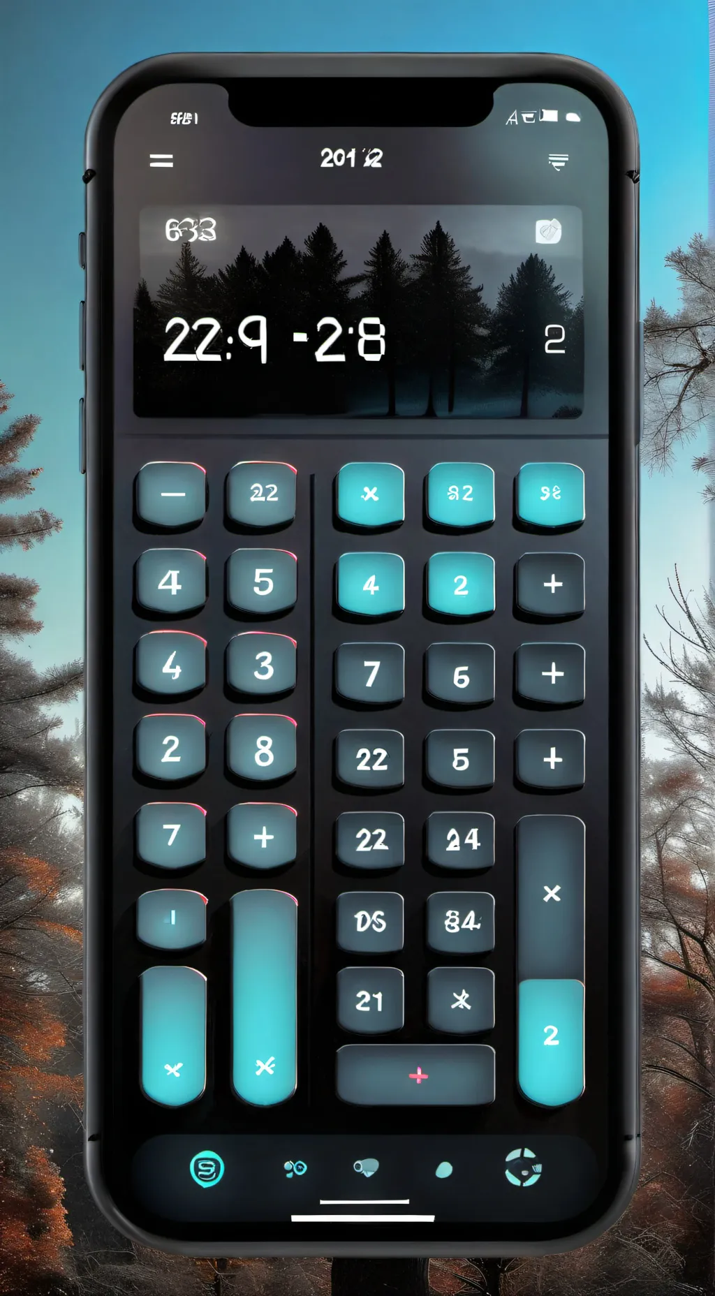 ai character: A calculator background