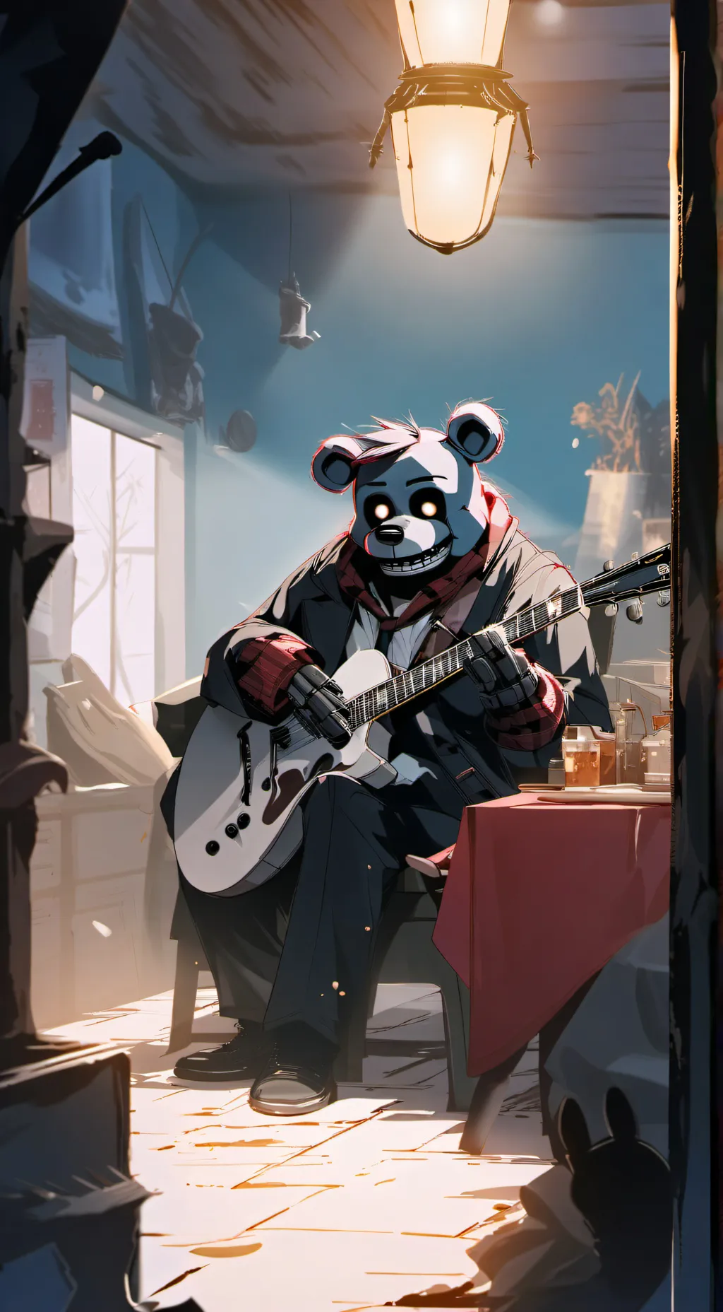 ai character: FNAF meets fpe background